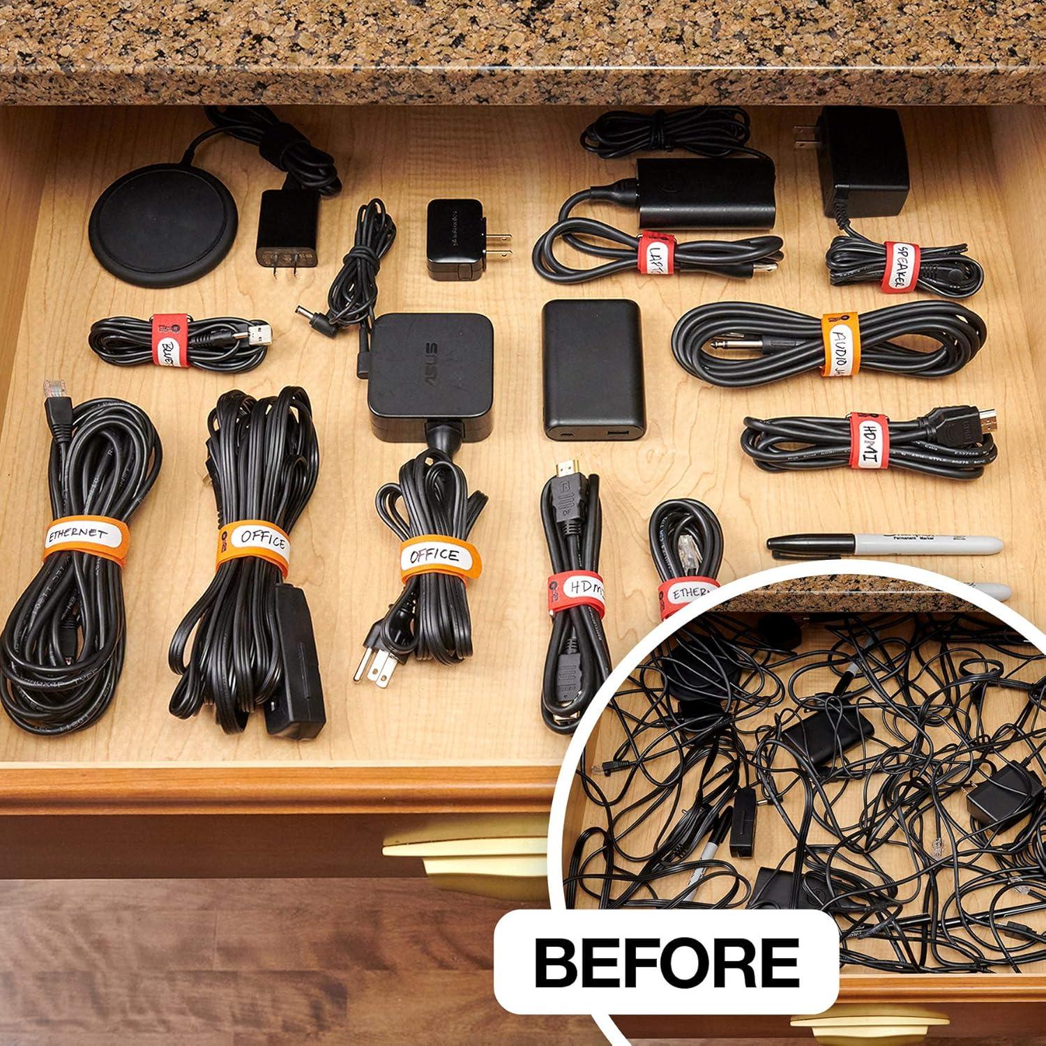 Cintas de Cierre Wrap-It 12.7 cm Negro Paquete de 20