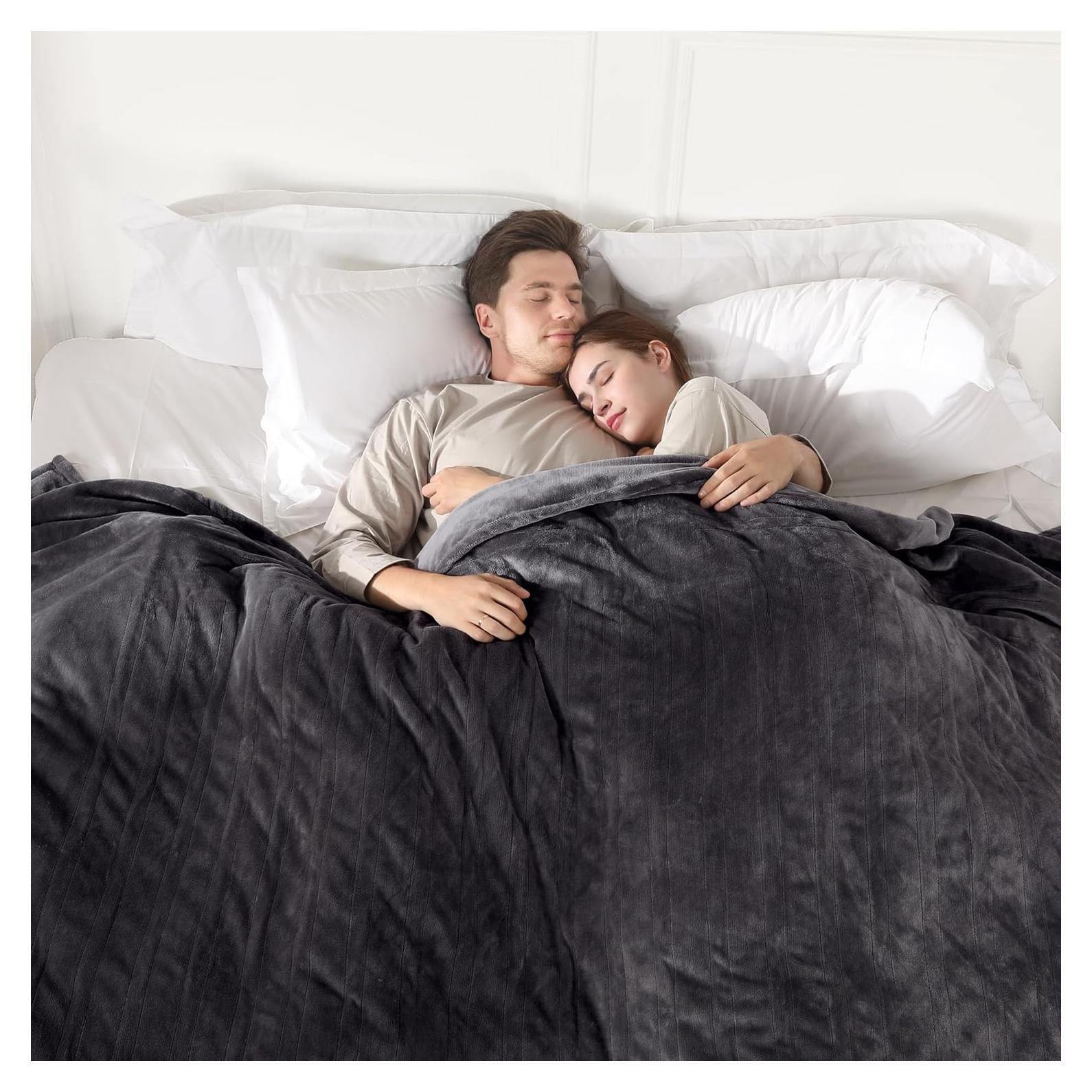 Manta Eléctrica Queen COZYTY 213x229 cm Franela Gris