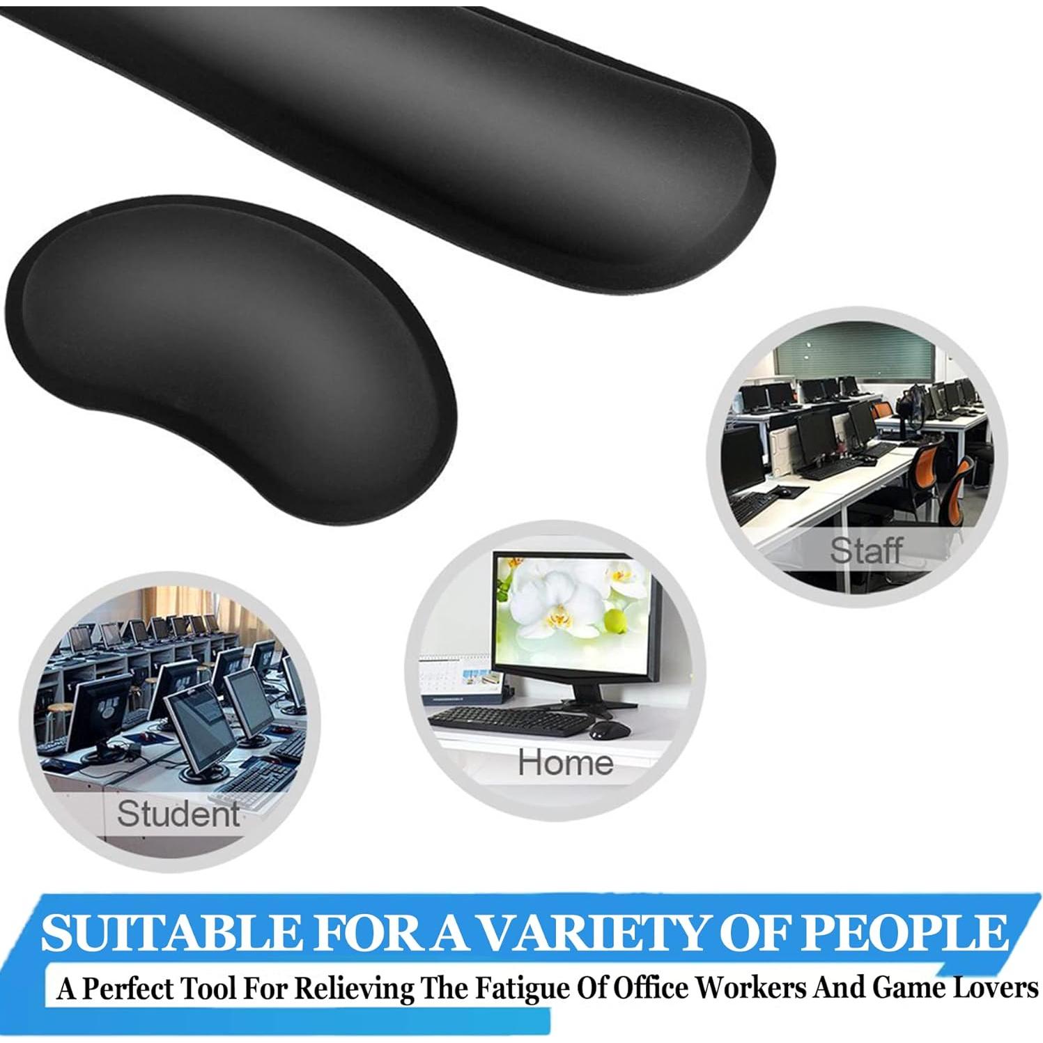 Reposamuñecas Ergonómico BamLue de Espuma Viscoelástica - Negro