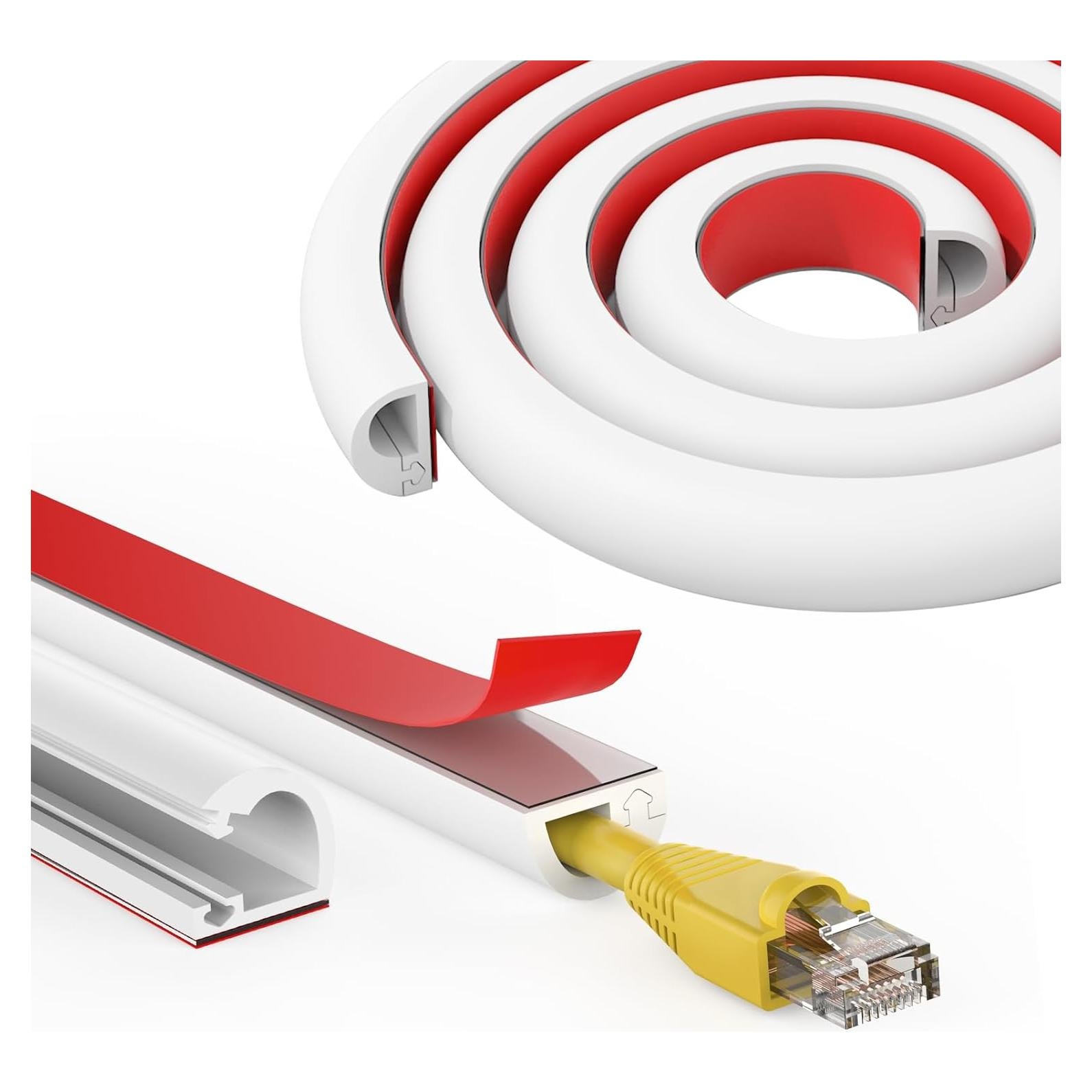 Cubierta de Cables Autoadhesiva UOMTFAI 990 cm Blanca 1.5 cm