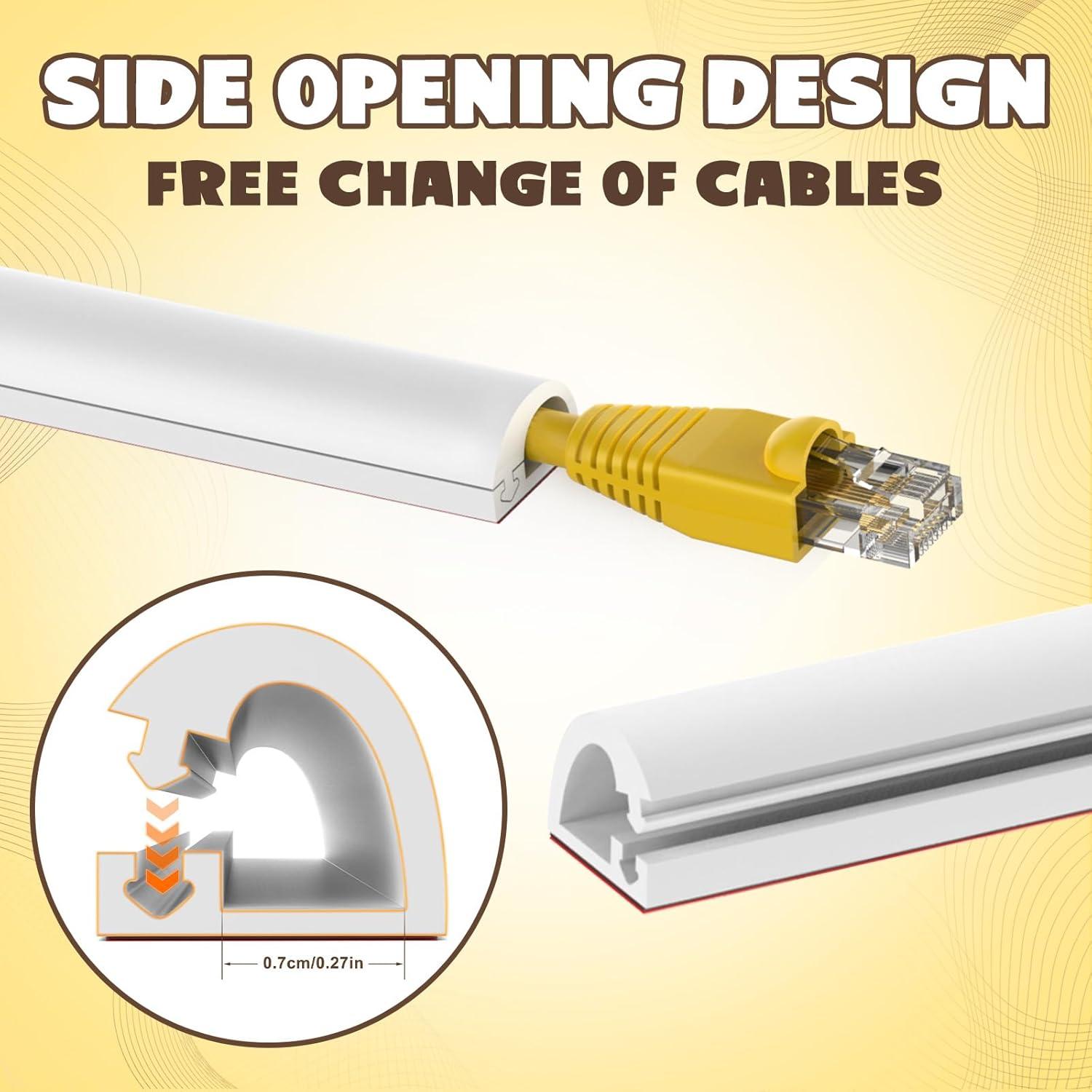 Cubierta de Cables Autoadhesiva UOMTFAI 990 cm Blanca 1.5 cm