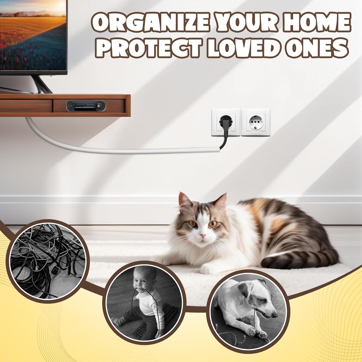 Cubierta de Cables Autoadhesiva UOMTFAI 990 cm Blanca 1.5 cm