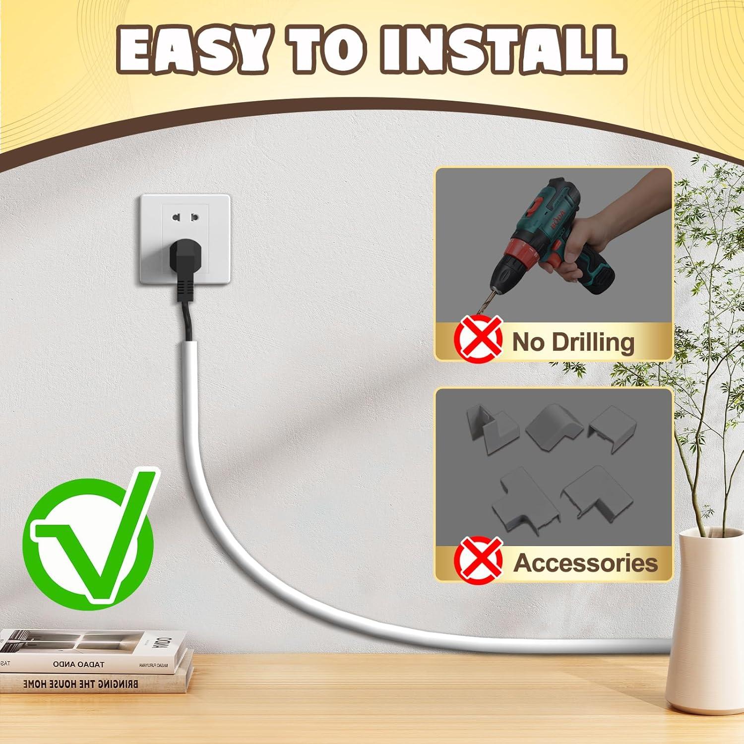 Cubierta de Cables Autoadhesiva UOMTFAI 990 cm Blanca 1.5 cm