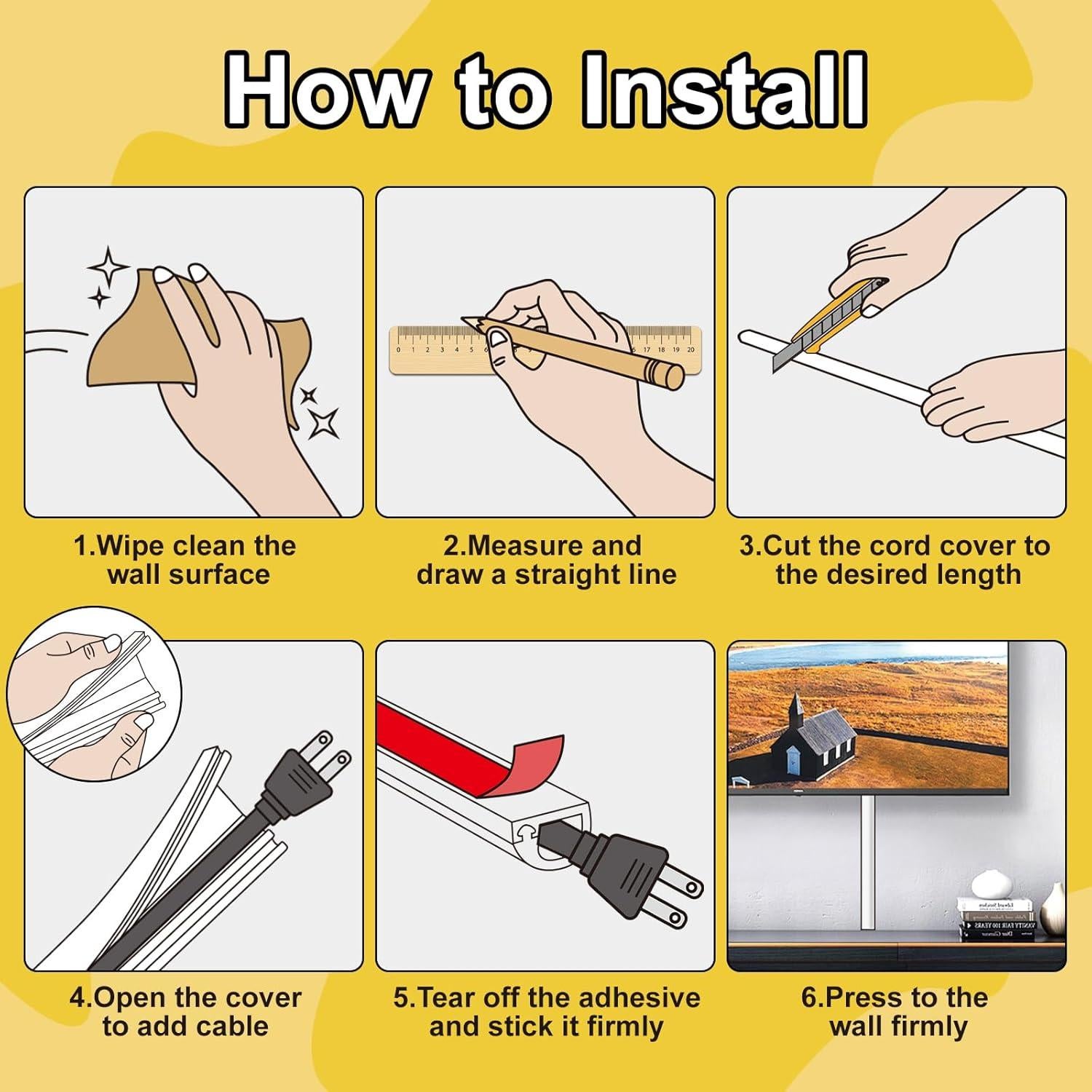 Cubierta de Cables Autoadhesiva UOMTFAI 990 cm Blanca 1.5 cm