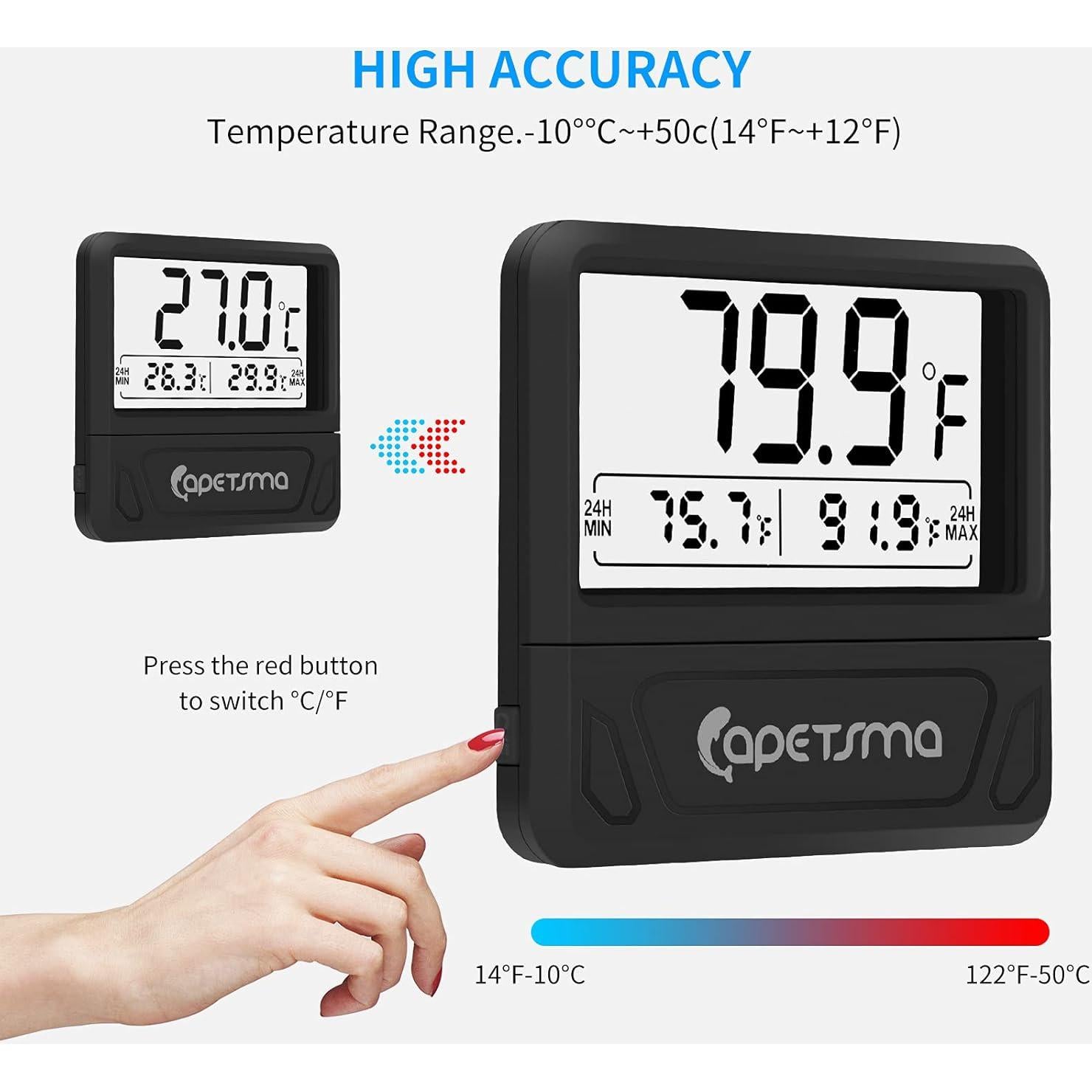 Termómetro Digital para Acuario Capetsma CA-03 LCD 3" Preciso