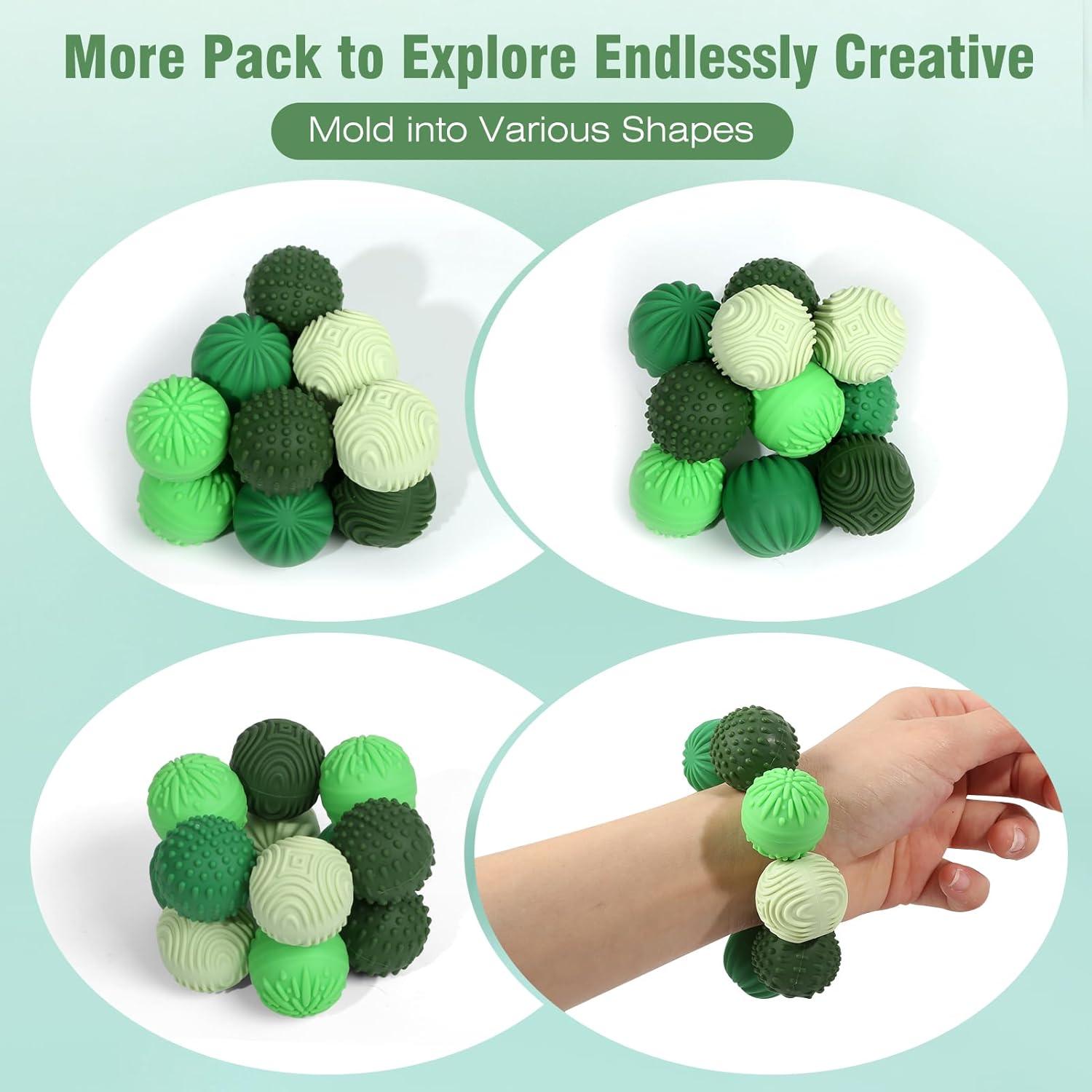 Bolas Magnéticas de Silicona Longcheng - Juguetes Sensoriales 4 Pzas