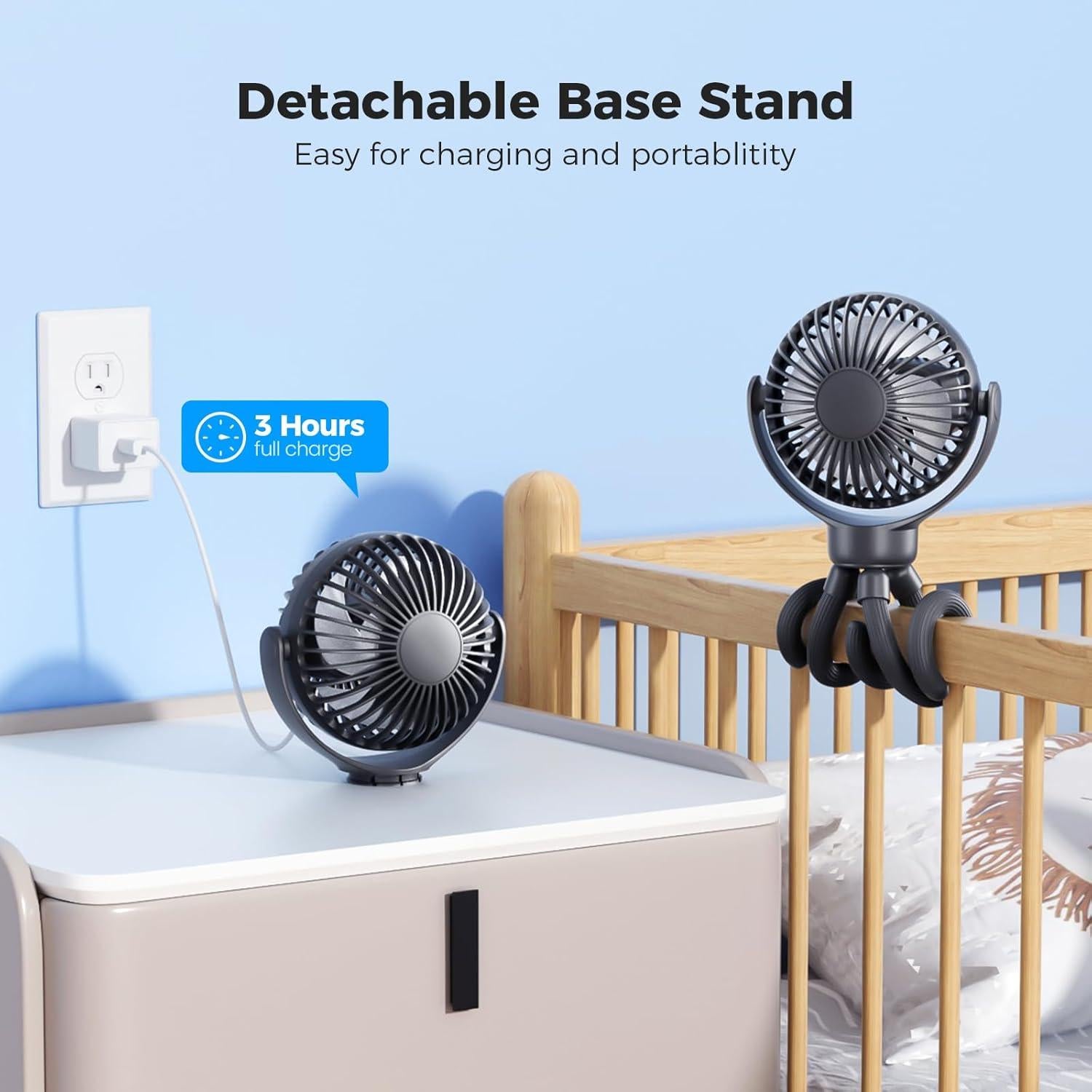 Ventilador Mini Plegable VETIFINAL S29 3 Velocidades Portátil