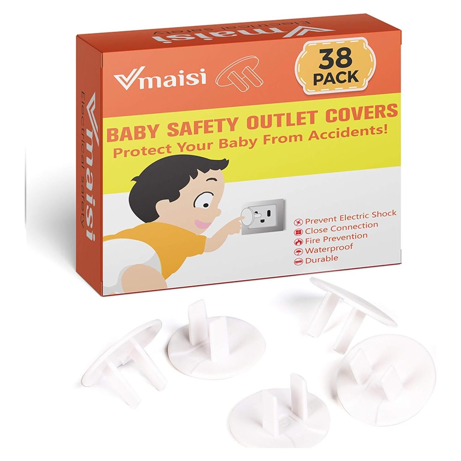 38 Cubiertas de Enchufe a Prueba de Niños Vmaisi Seguridad