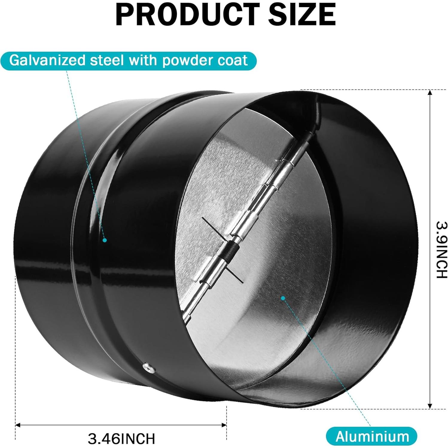 Compensador de Retorno 4" Kikerike - Acero Galvanizado Negro