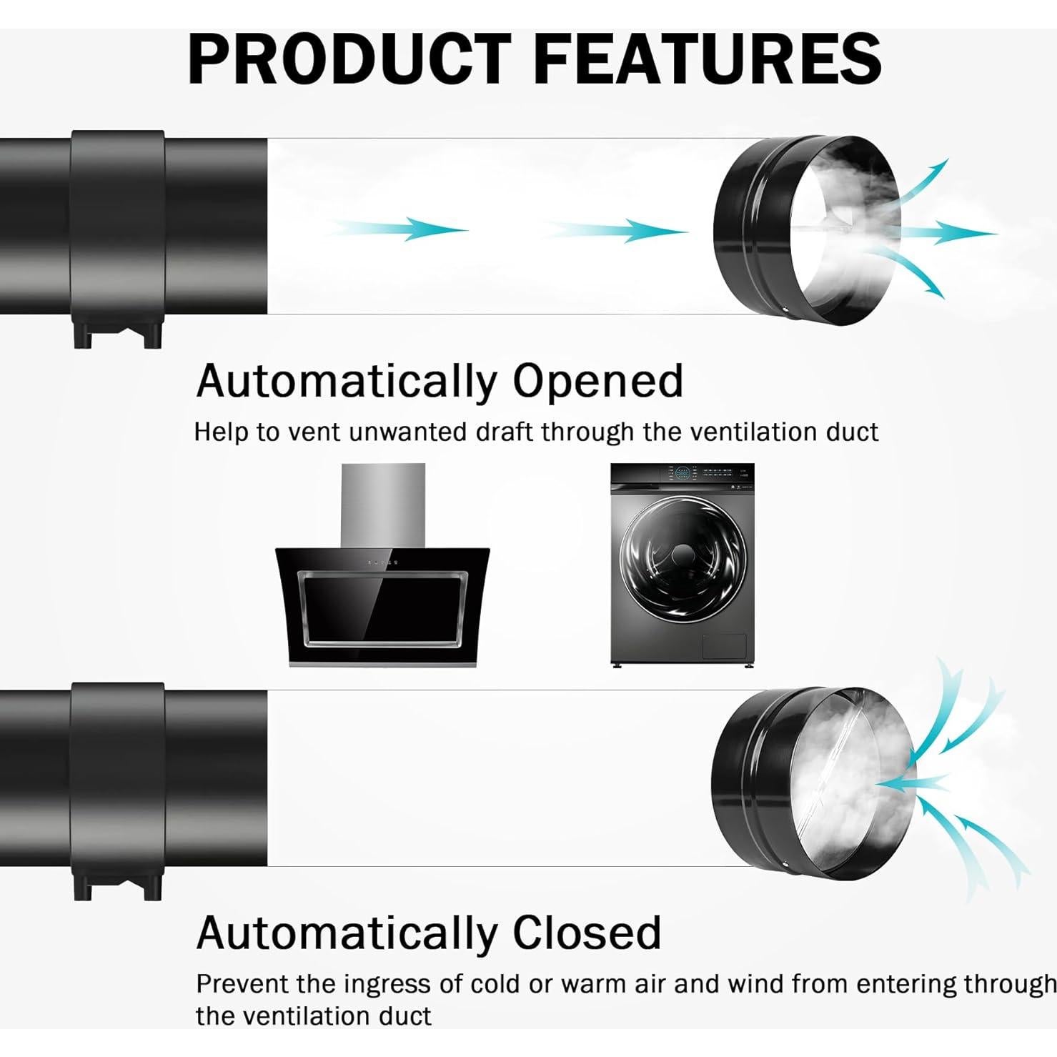 Compensador de Retorno 4" Kikerike - Acero Galvanizado Negro