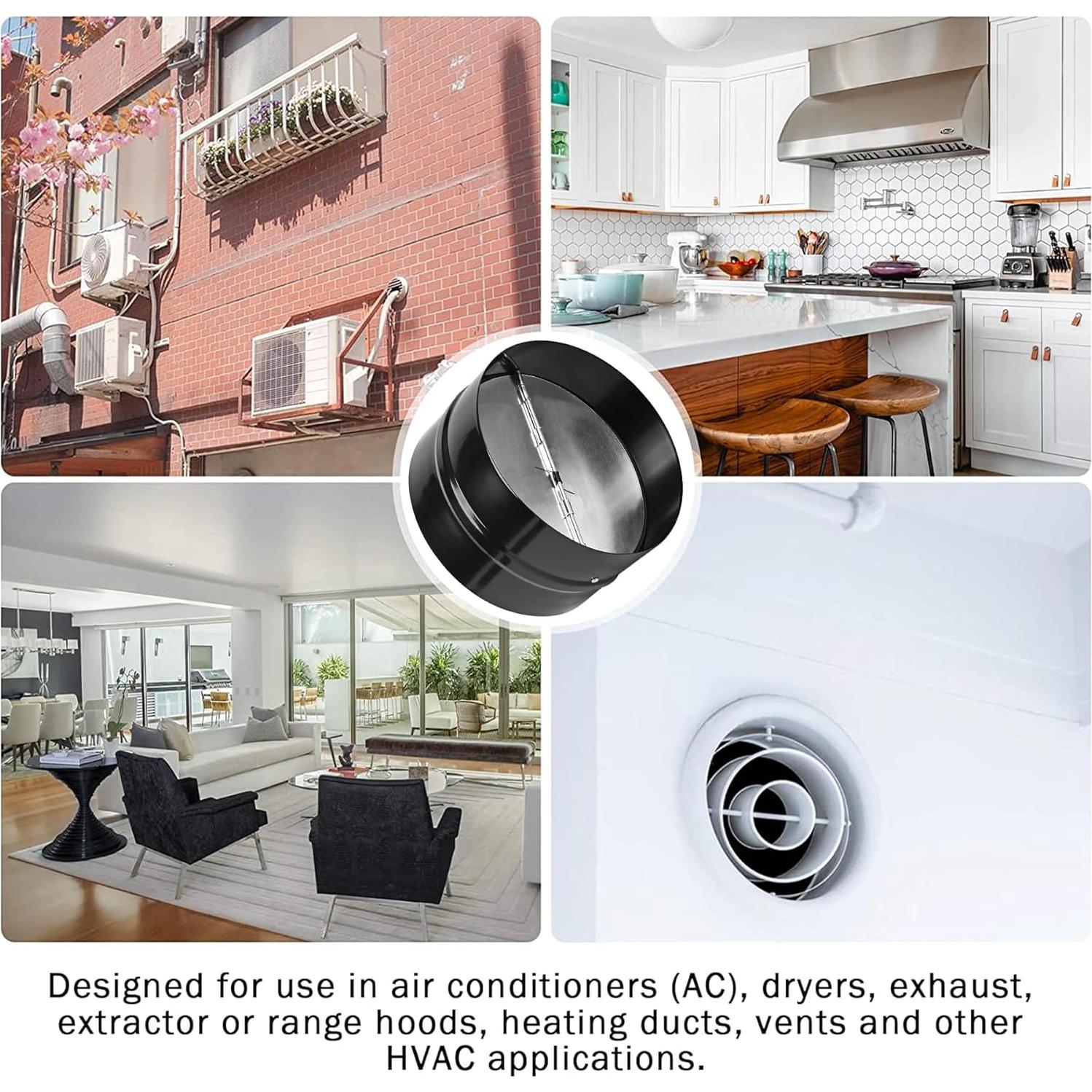 Compensador de Retorno 4" Kikerike - Acero Galvanizado Negro