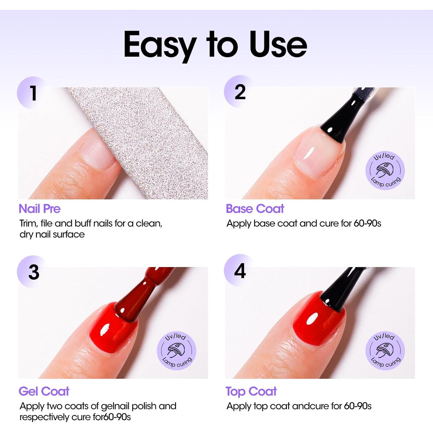 Set de 2 Esmaltes de Uñas Gel Top Coat Gellen 18ml Brillantes