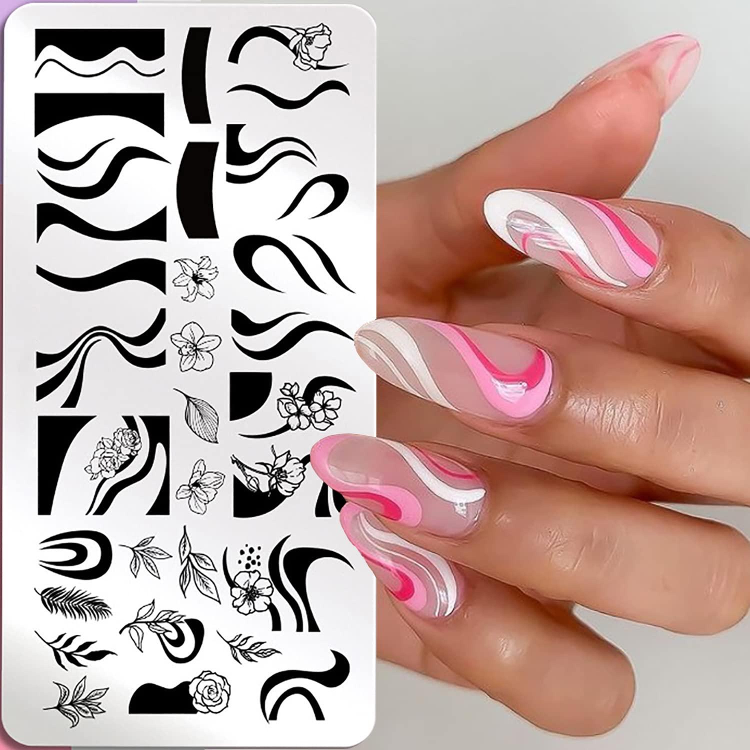 Plantillas de Estampado de Uñas OCOUYVD-170 Acero Inoxidable 3 Pcs