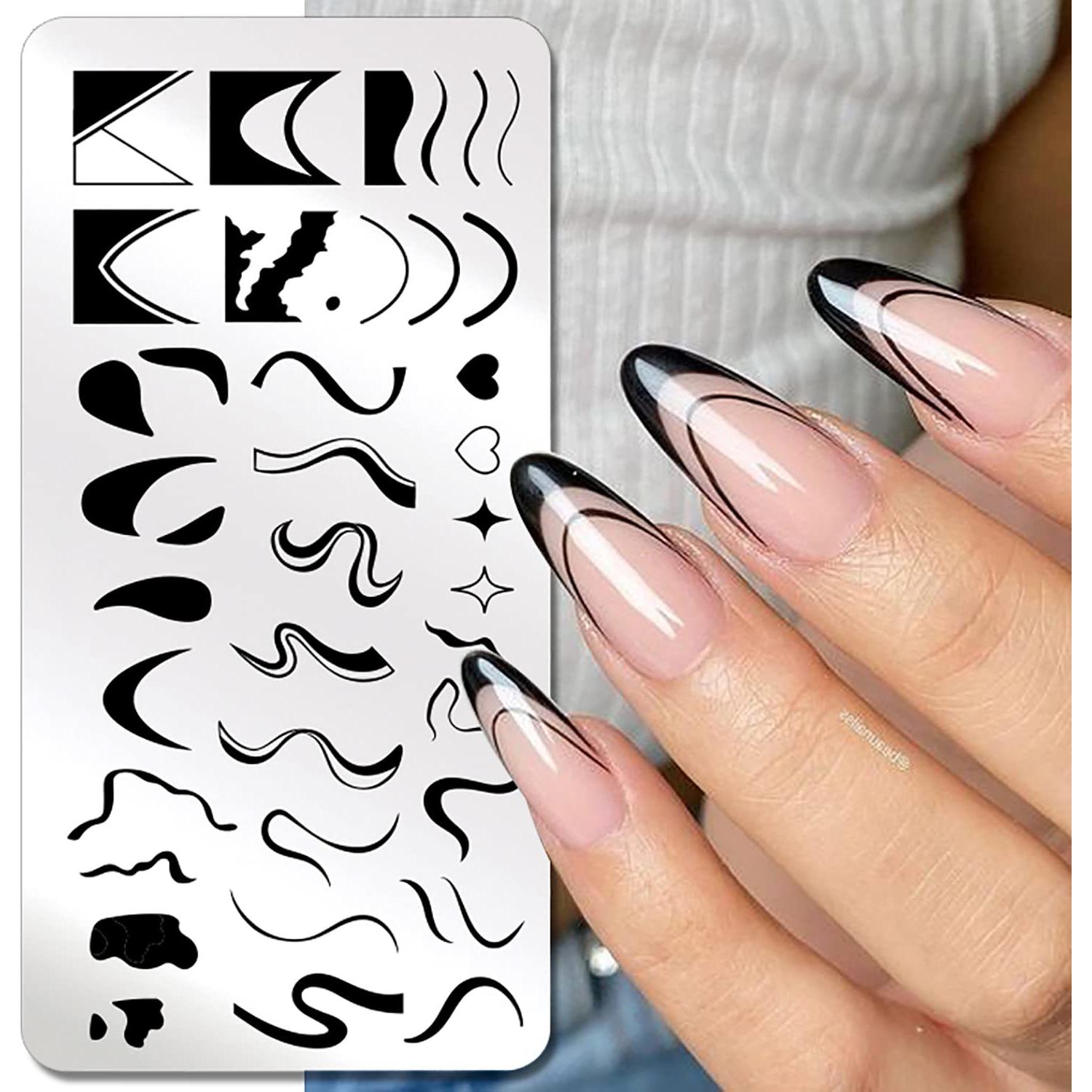 Plantillas de Estampado de Uñas OCOUYVD-170 Acero Inoxidable 3 Pcs