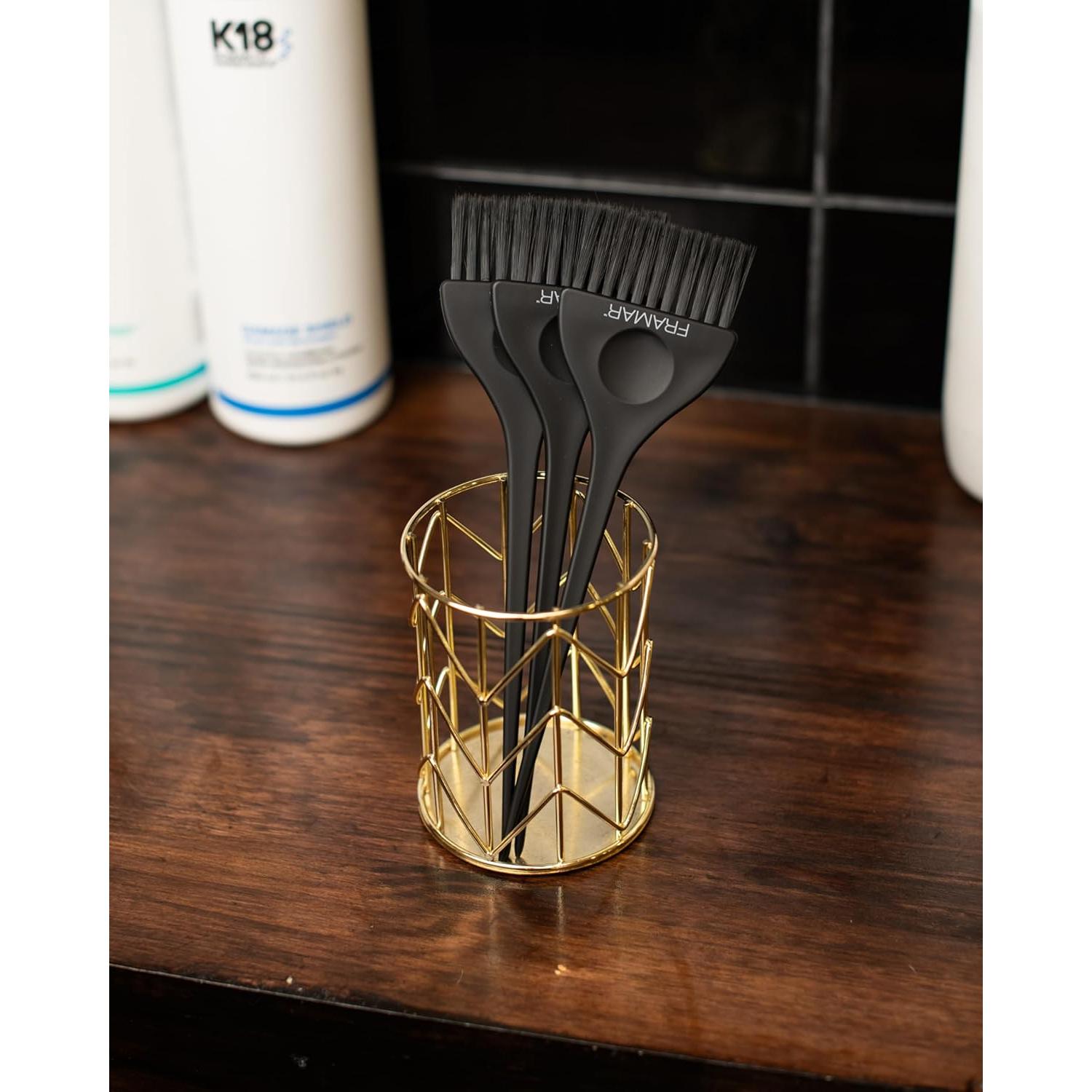 Set de 3 Brochas para Tinte de Cabello Framar Negro Mate