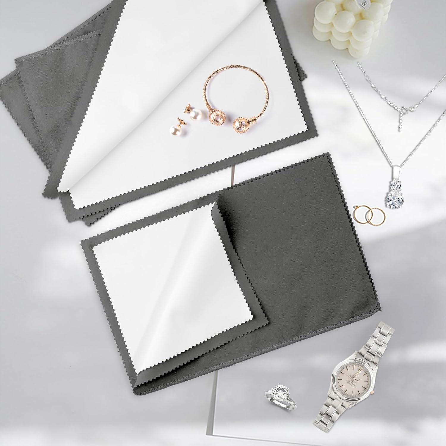 Paño de Pulido de Plata PEASUG 3 Pcs 25.4x31.75 cm Suave