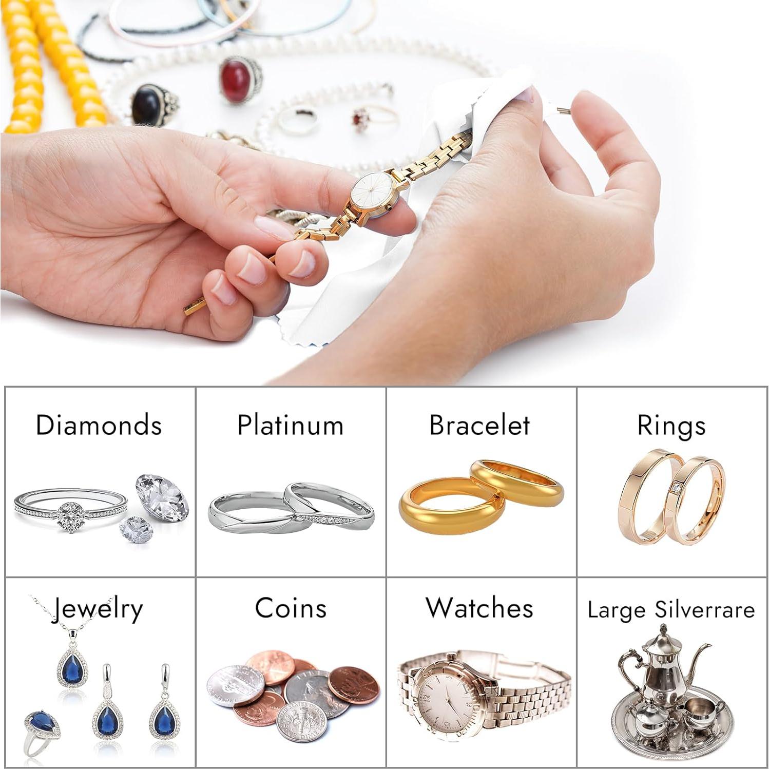 Paño de Pulido de Plata PEASUG 3 Pcs 25.4x31.75 cm Suave