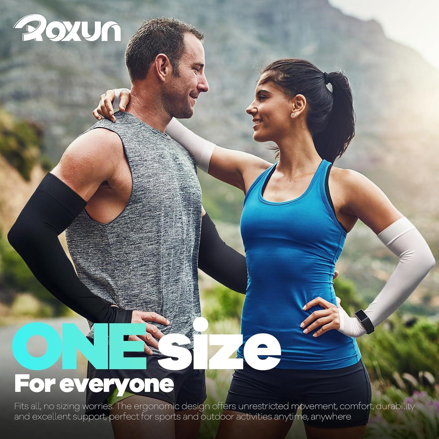 Manguitas de Compresión Roxun UV 50+ para Hombres y Mujeres