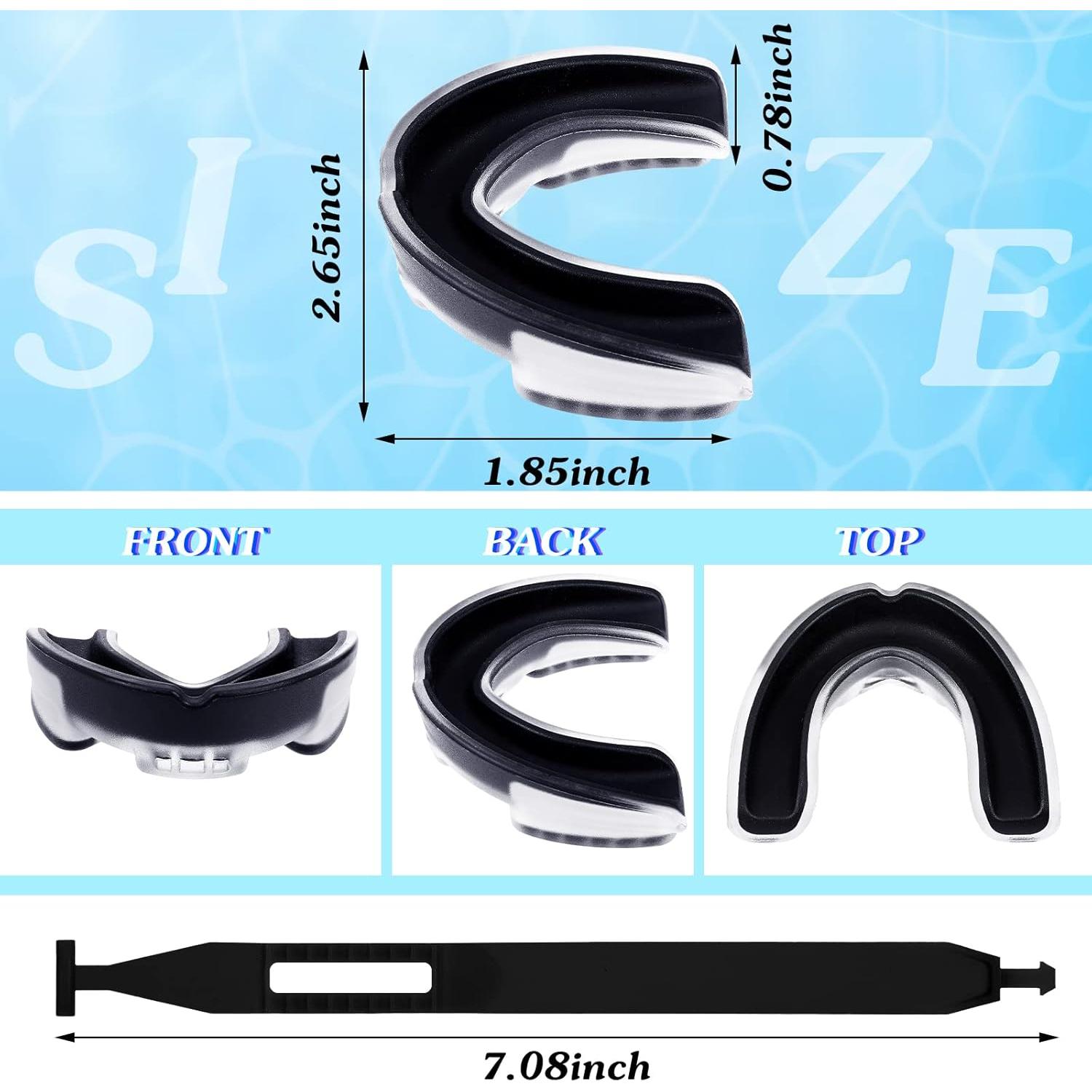 8 Protectores Bucales Juveniles TOODOO con Correa para Deportes