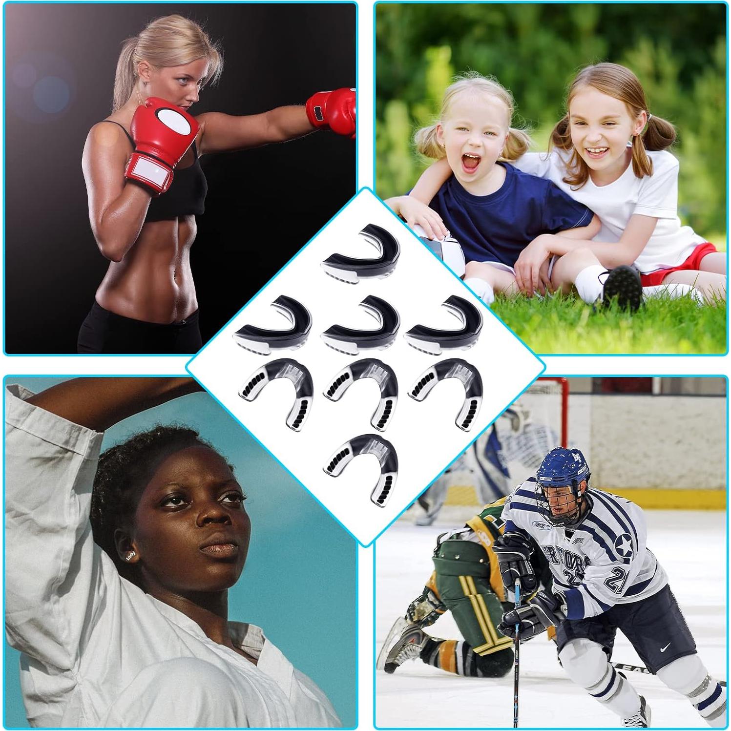 8 Protectores Bucales Juveniles TOODOO con Correa para Deportes