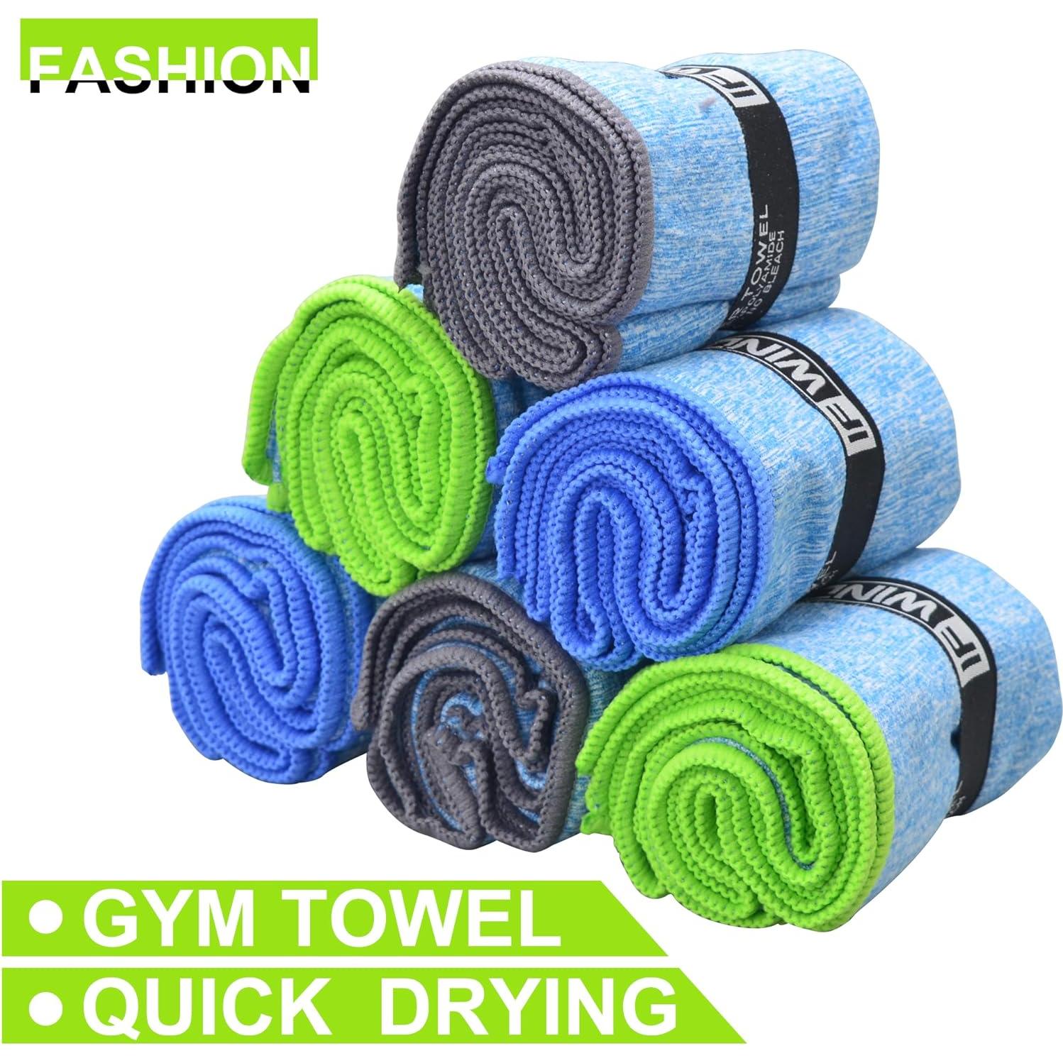 Paquete de 6 Toallas de Gimnasio Microfibra IFWIND 79x39cm