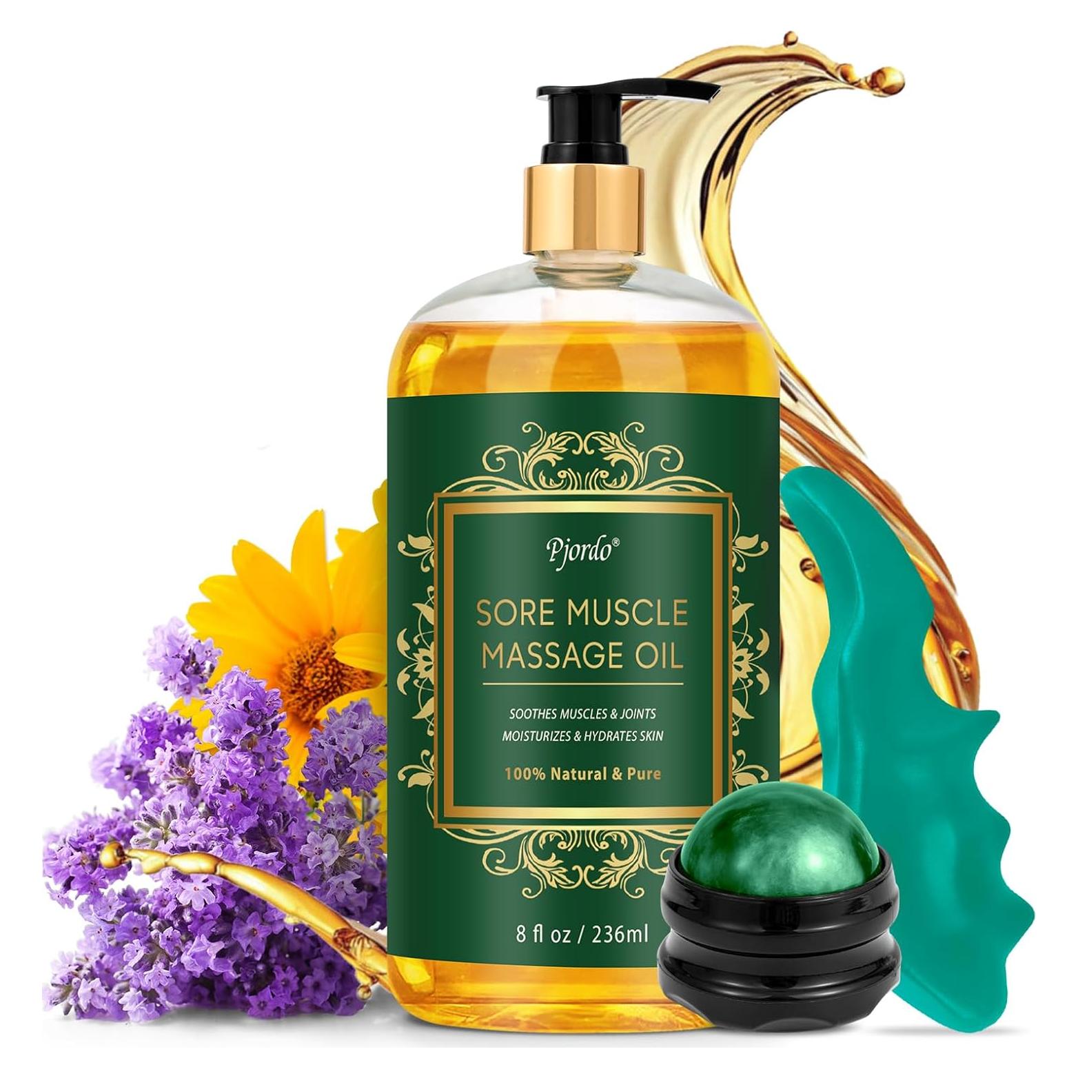 Aceite de Masaje Pjordo 236 ml con Árnica y Lavanda