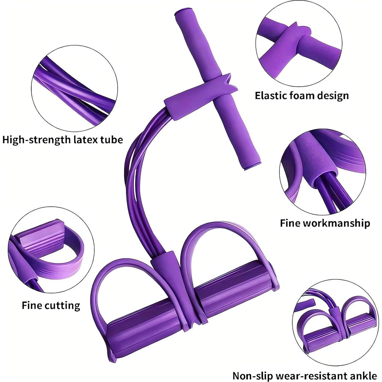 Banda de Resistencia Fitness Tictoyo 4 Tubos Tirador Tobillo