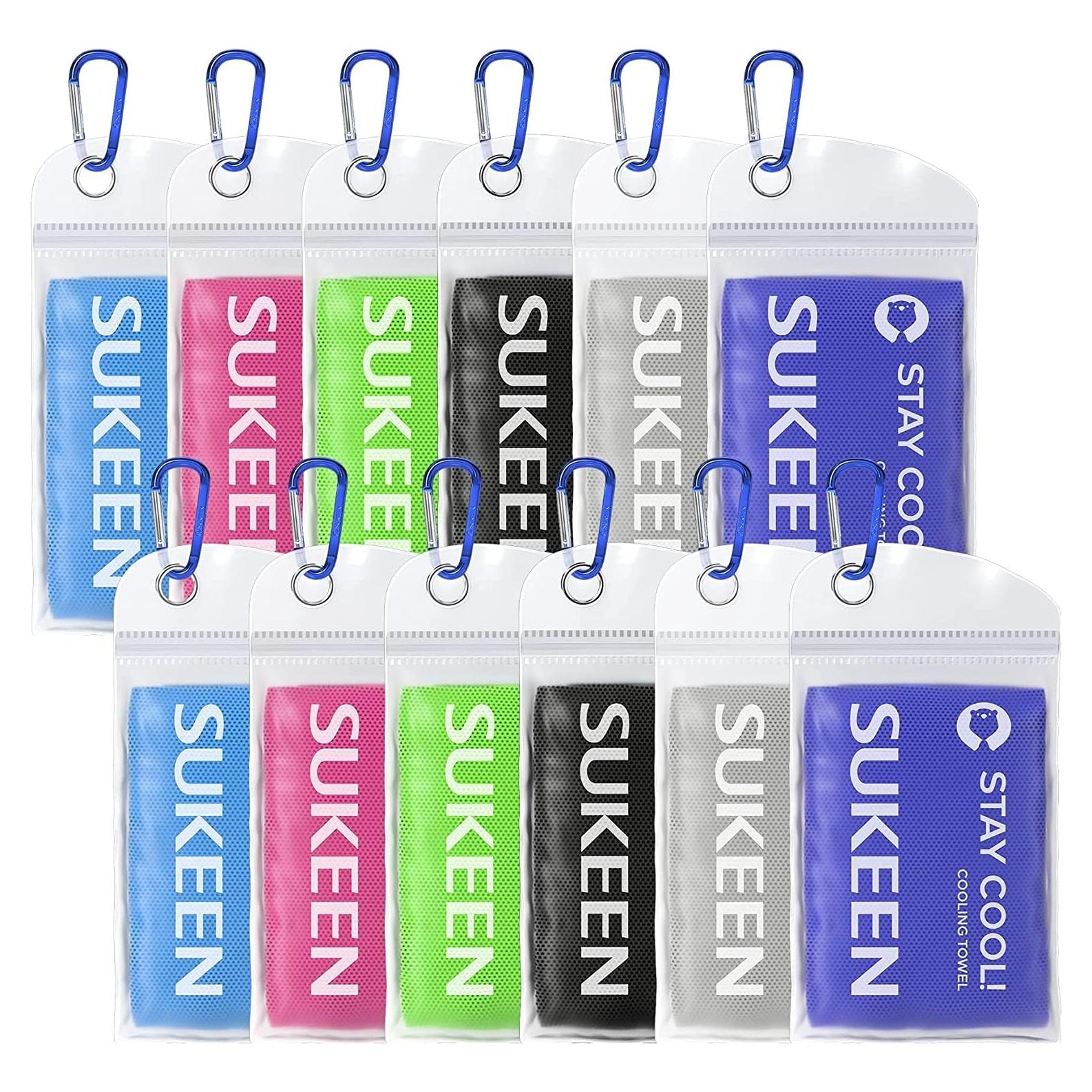 Toallas Enfriadoras Sukeen 12 Unidades Microfibra 101.6x30.5cm