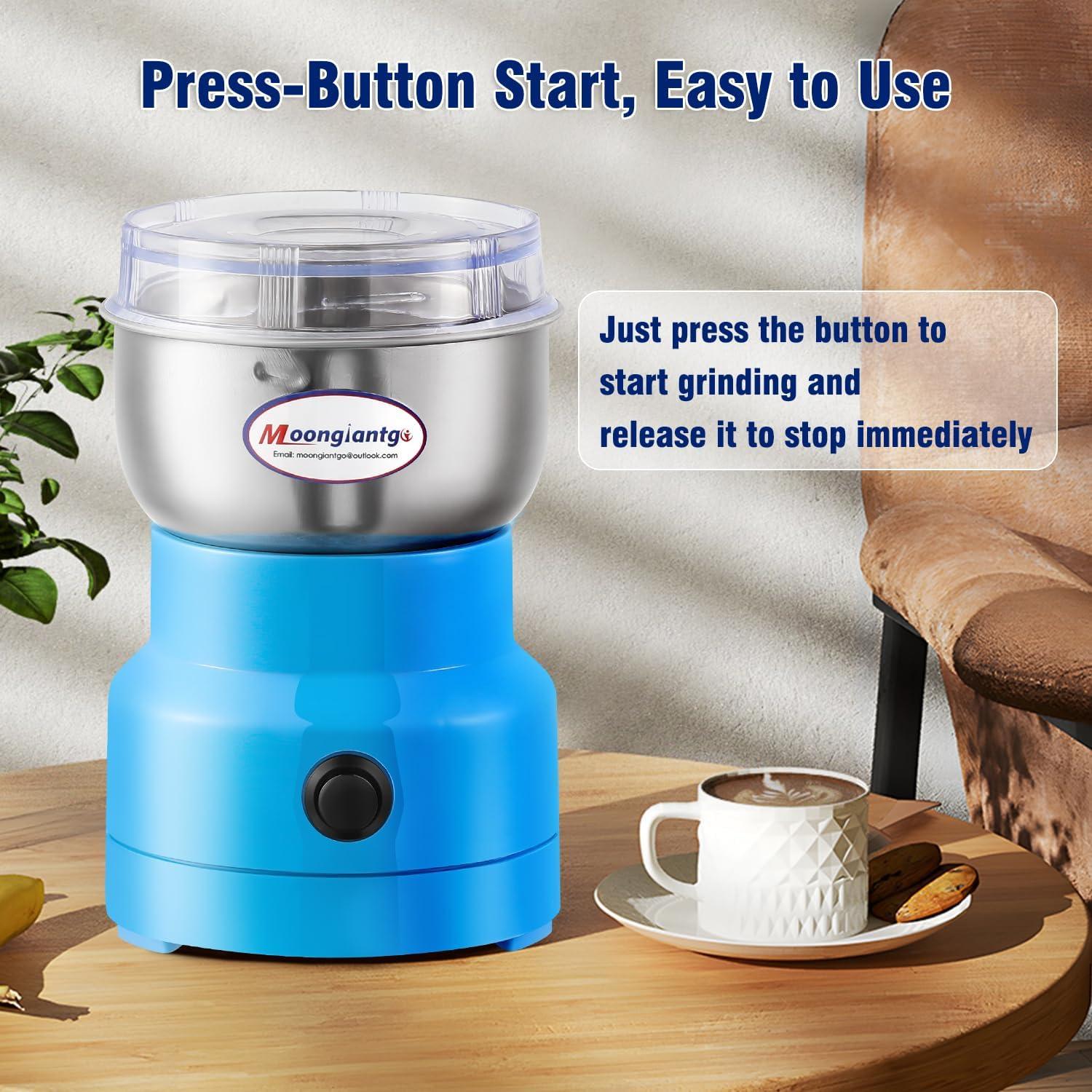 Molinillo de Café Eléctrico Moongiantgo 200W Mini Azul