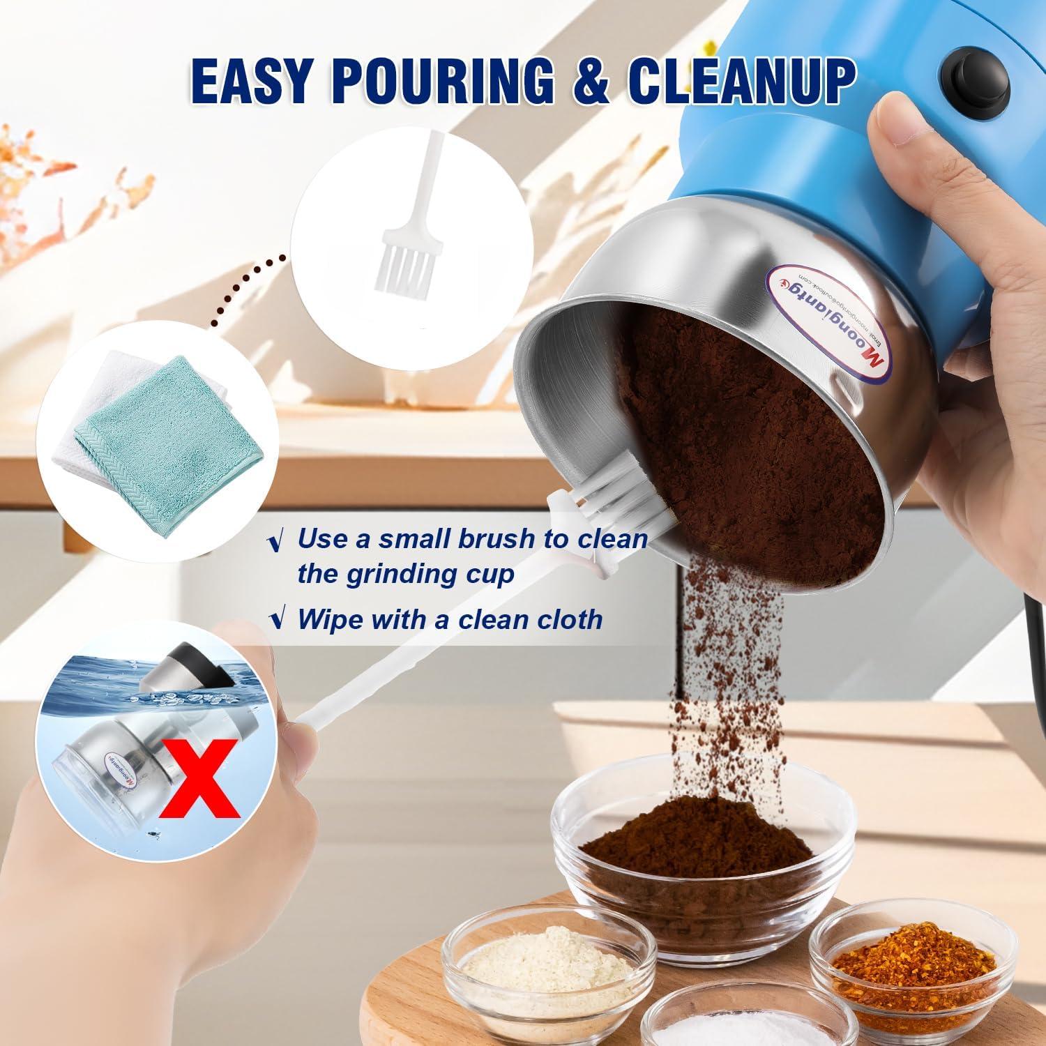 Molinillo de Café Eléctrico Moongiantgo 200W Mini Azul