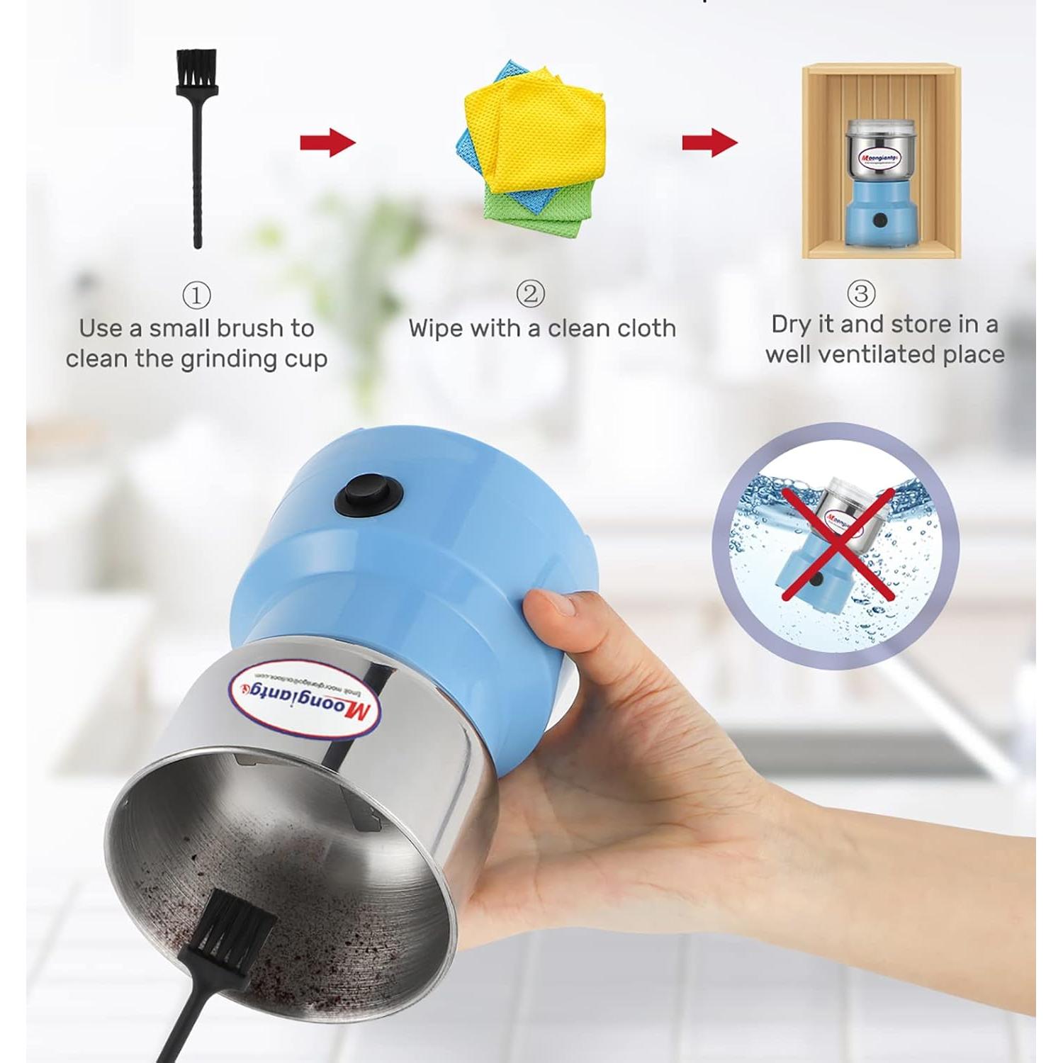 Molinillo de Café Eléctrico Moongiantgo 200W Mini Azul