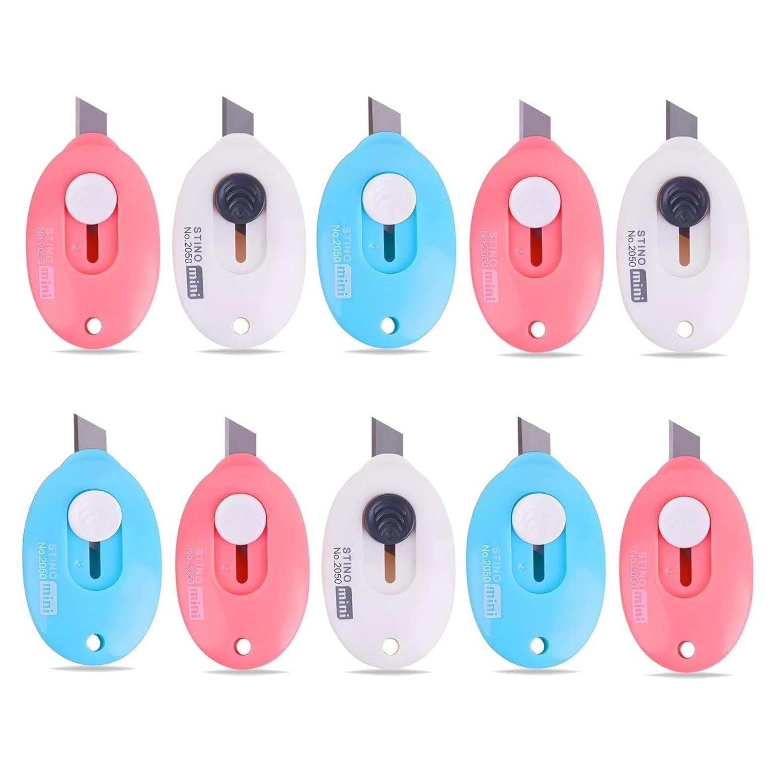 Juego de 10 cuchillas retráctiles Stino para oficina 12.7 cm