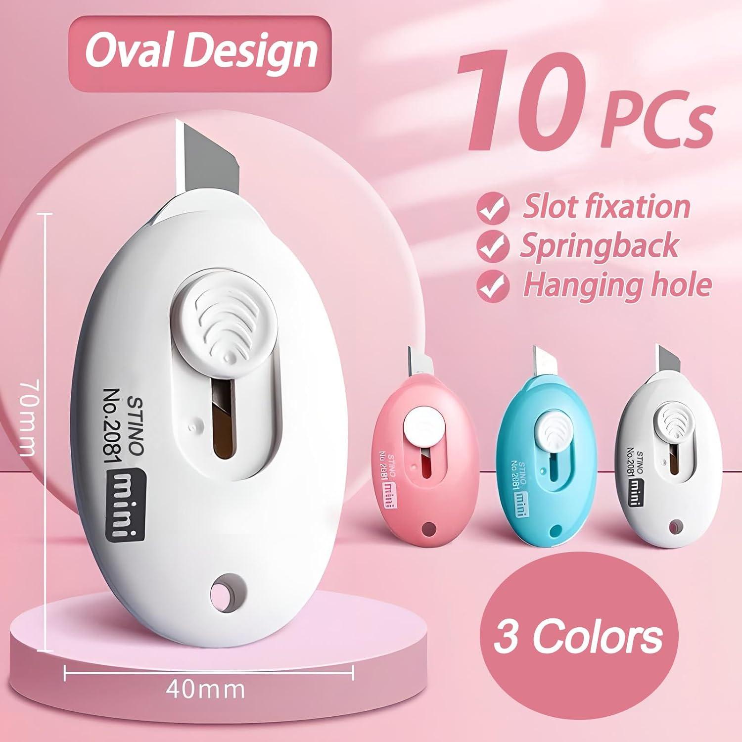 Juego de 10 cuchillas retráctiles Stino para oficina 12.7 cm