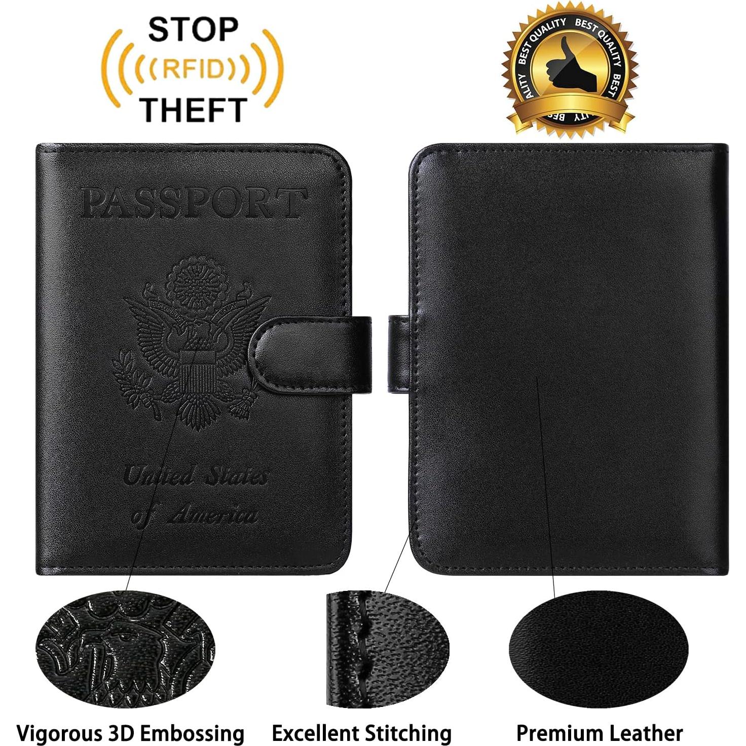 Portafolio de Pasaporte PASCACOO RFID con Etiqueta de Equipaje