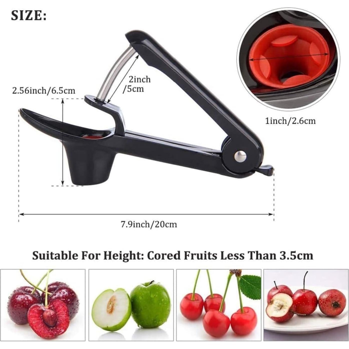 Removedor de Huesos de Cereza Aebor - 2 Piezas, Negro