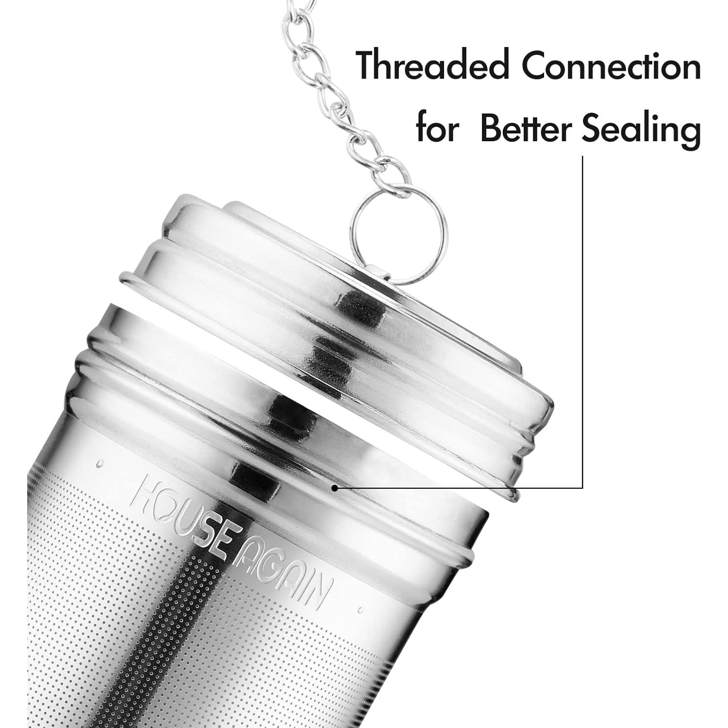 Infusor de Té House Again Acero Inoxidable 2 Piezas Grande y Pequeño