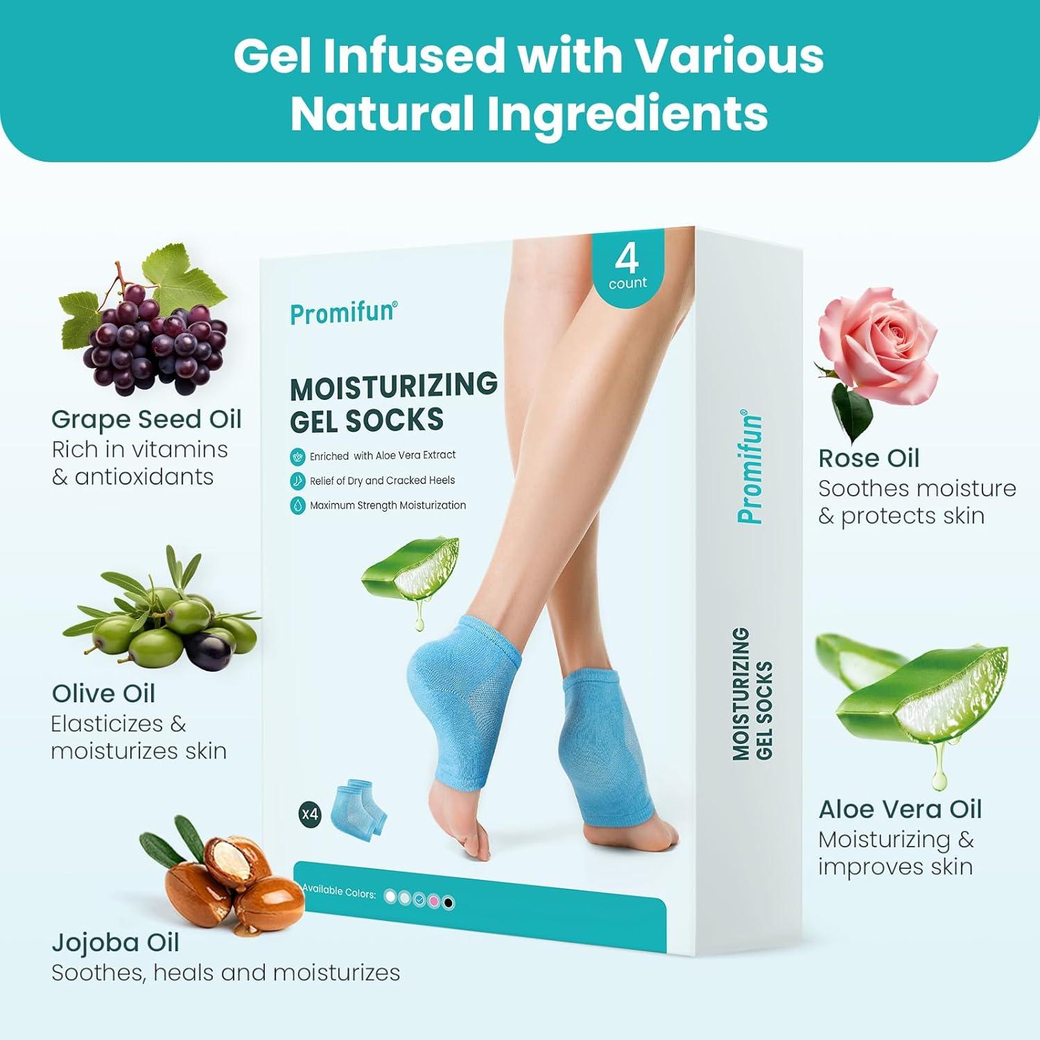 Calcetines Hidratantes Promifun para Talones Agrietados - 2 Pares