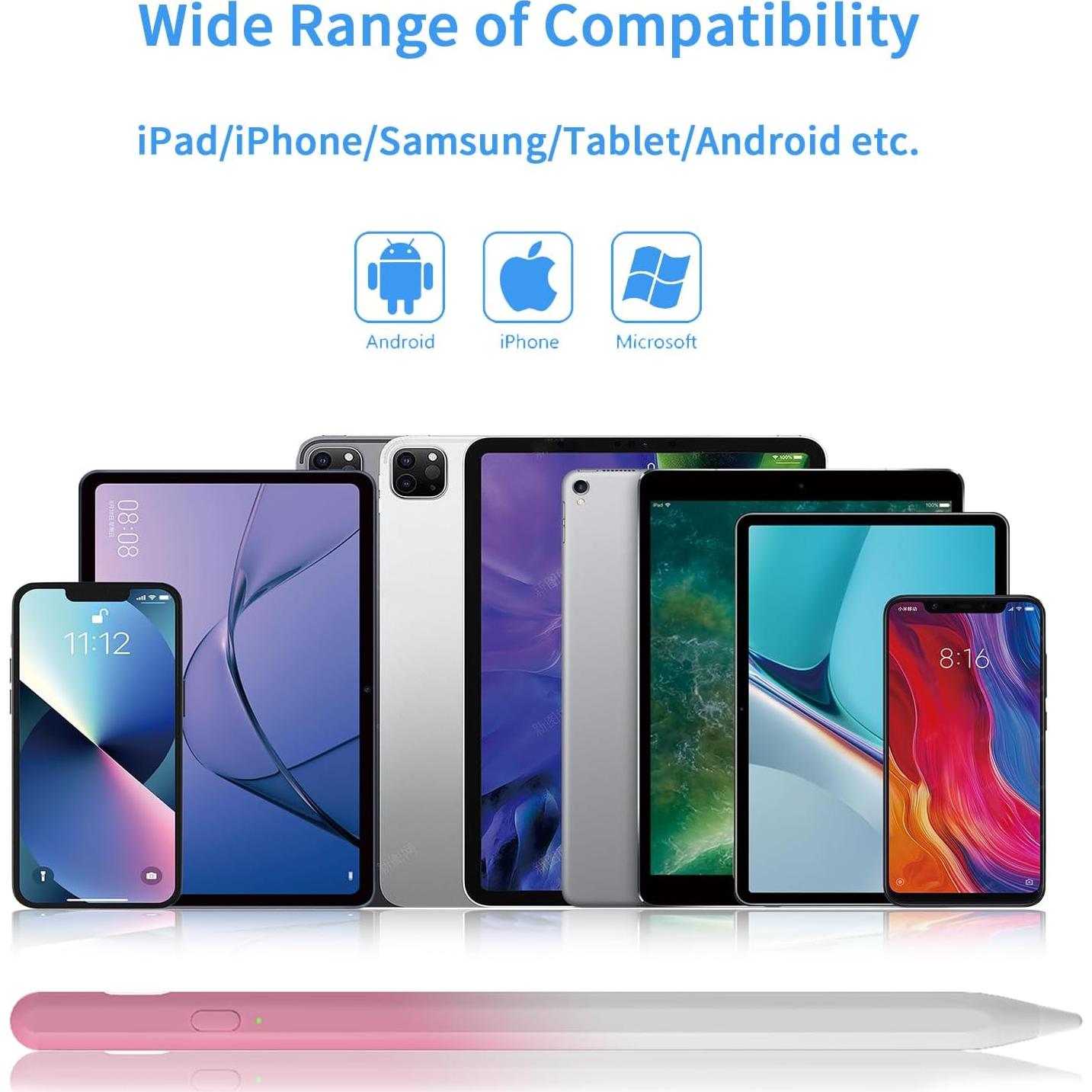 Lápiz Stylus Universal JXYHMY para Pantallas Táctiles - Gradiente Blanco Rosa