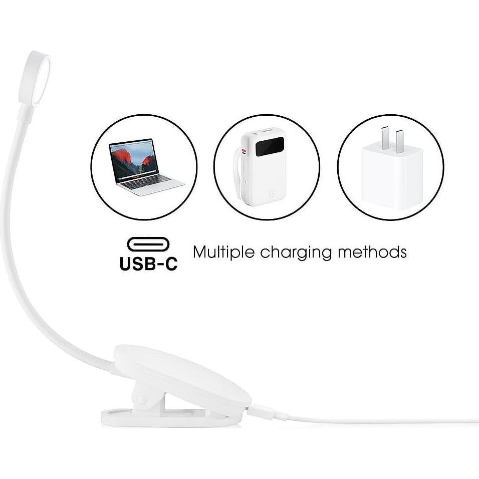 Luz de libro recargable Elampros BK01 con 14 LED y 3 temperaturas