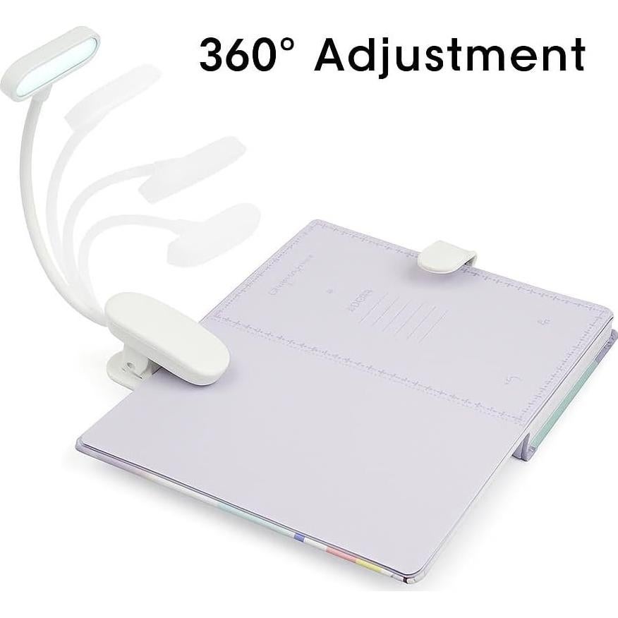 Luz de libro recargable Elampros BK01 con 14 LED y 3 temperaturas