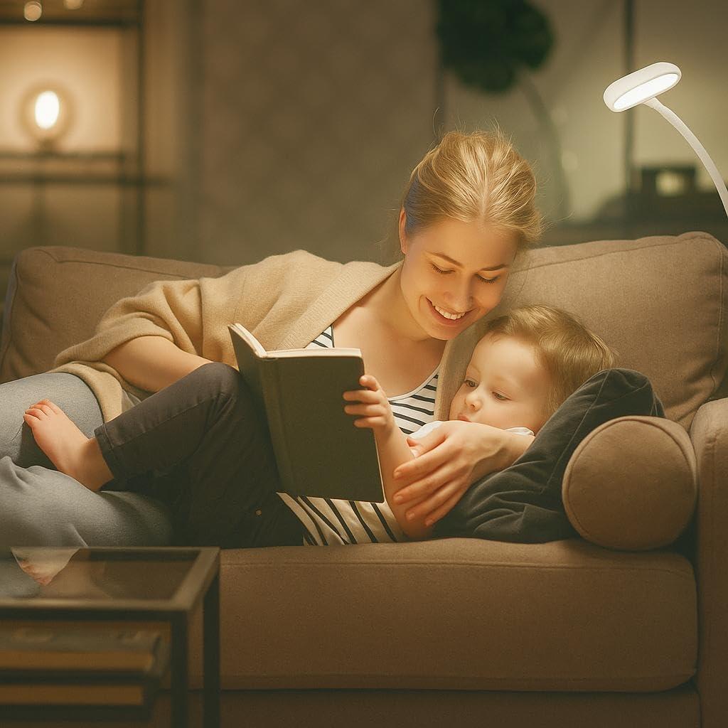 Luz de libro recargable Elampros BK01 con 14 LED y 3 temperaturas