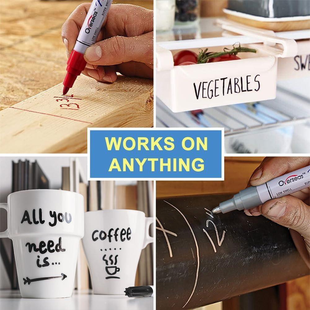Marcadores Permanentes de Pintura Oil-Based Overseas - 2 Unidades