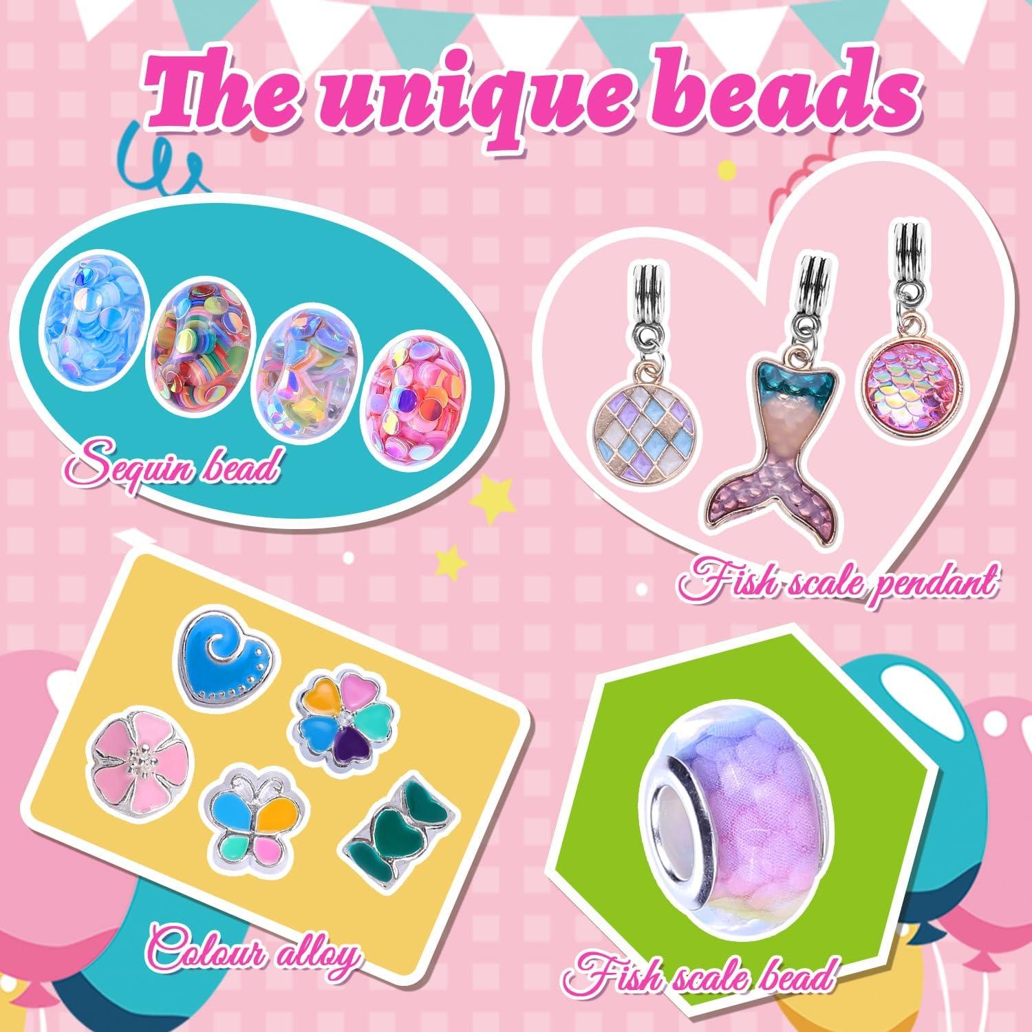 Kit de Fabricación de Pulseras AIPRIDY - 104 Piezas DIY para Niñas