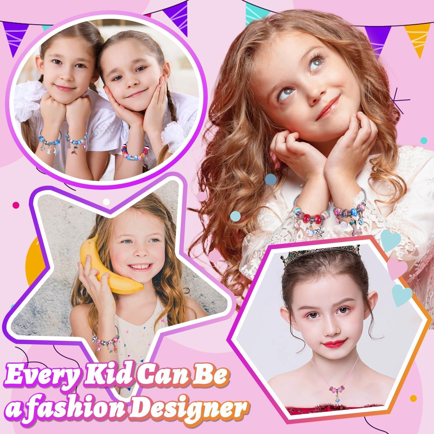 Kit de Fabricación de Pulseras AIPRIDY - 104 Piezas DIY para Niñas