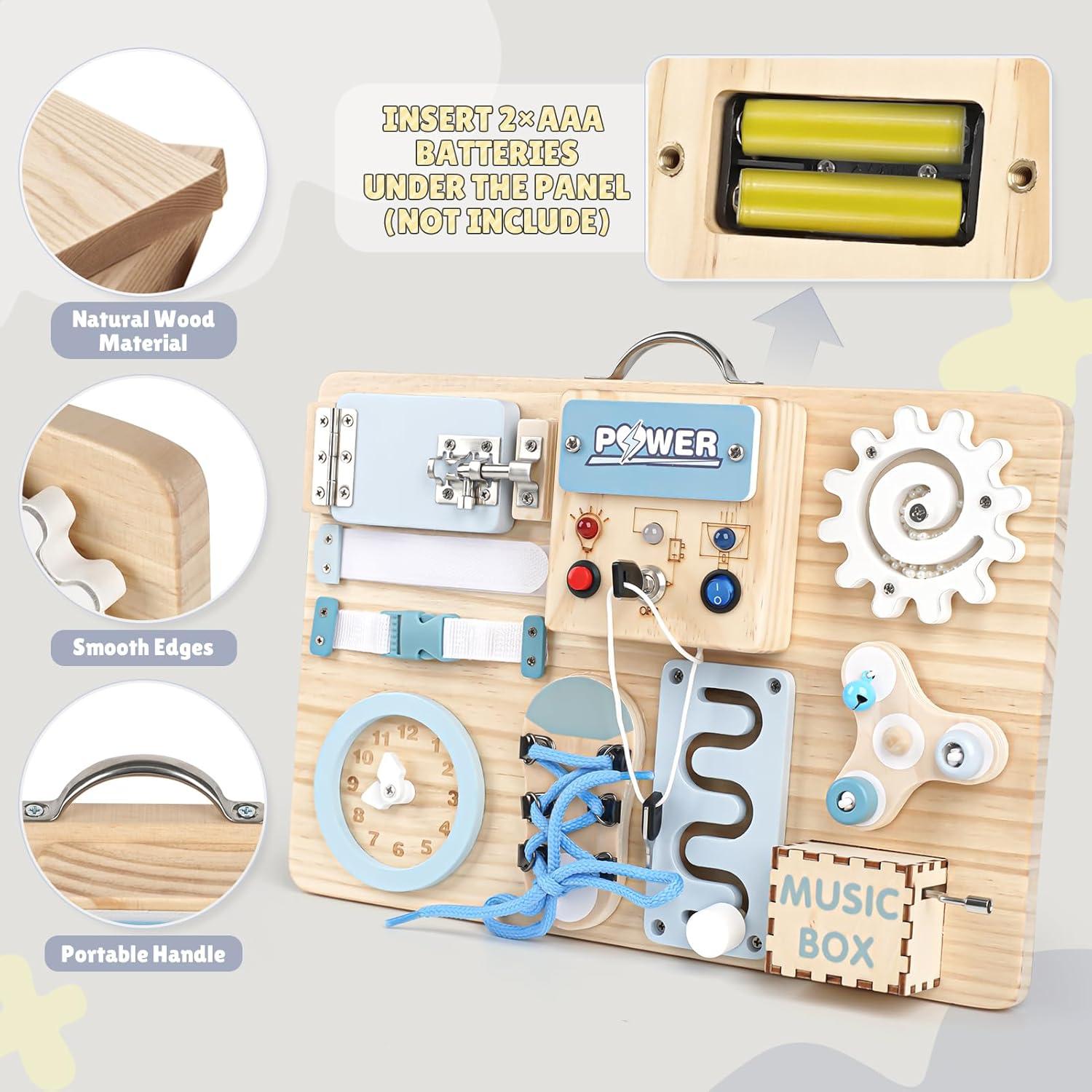 Tablero Ocupado Montessori Joyreal con Luces LED - Juguete Sensorial