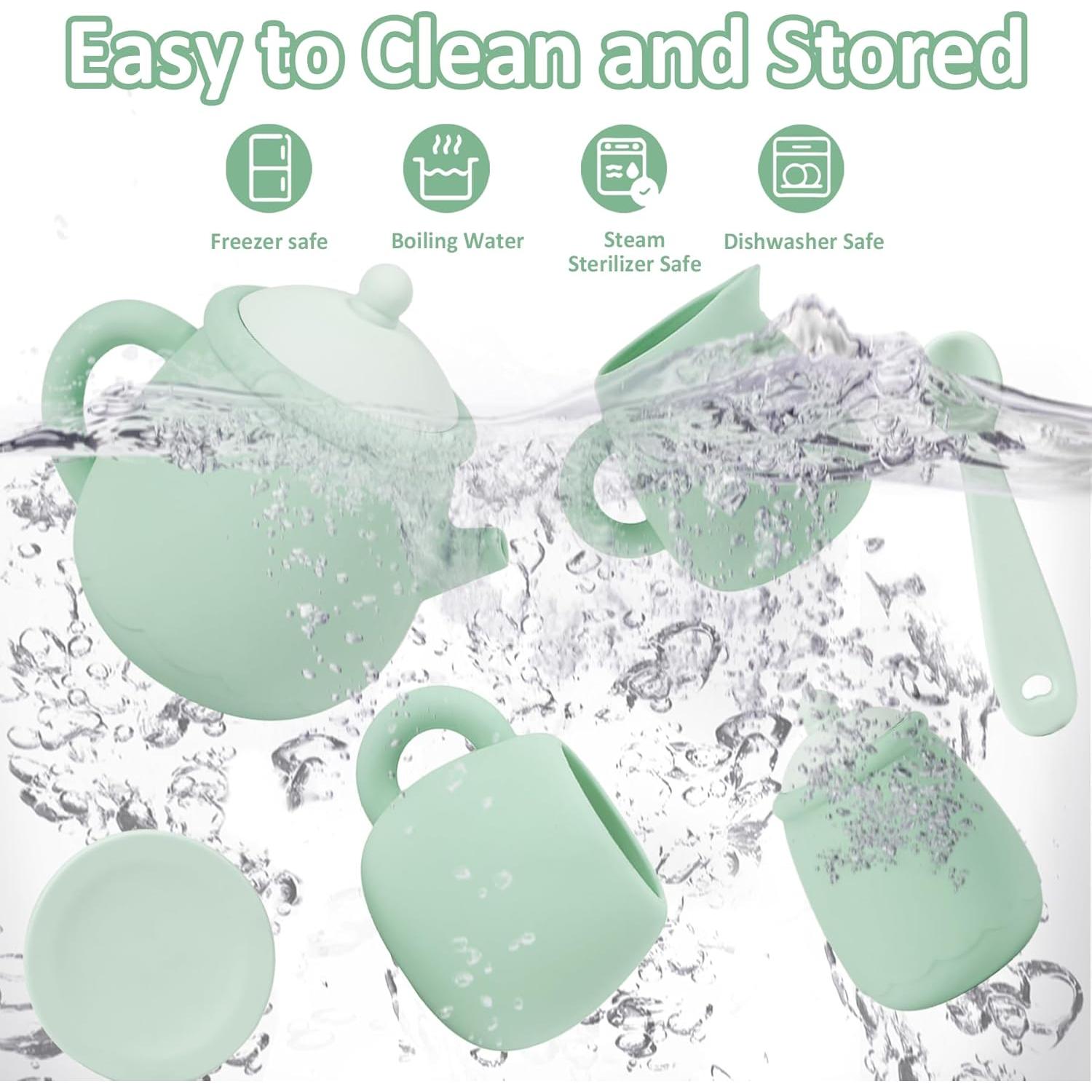 Juego de Té de Silicona MCGMITT 15 Piezas Libre de BPA