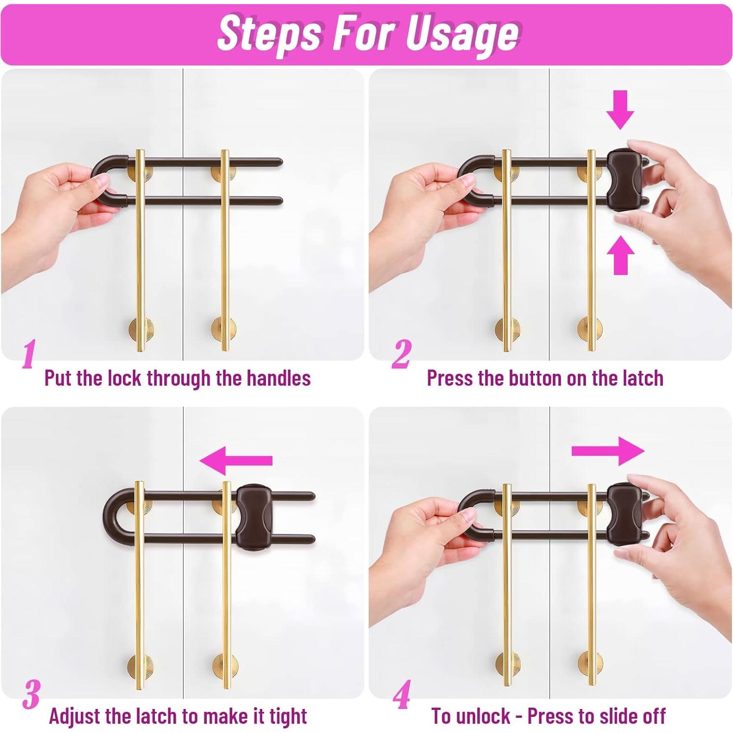 12 Cerraduras de Seguridad para Gabinetes Modacraft Ajustables