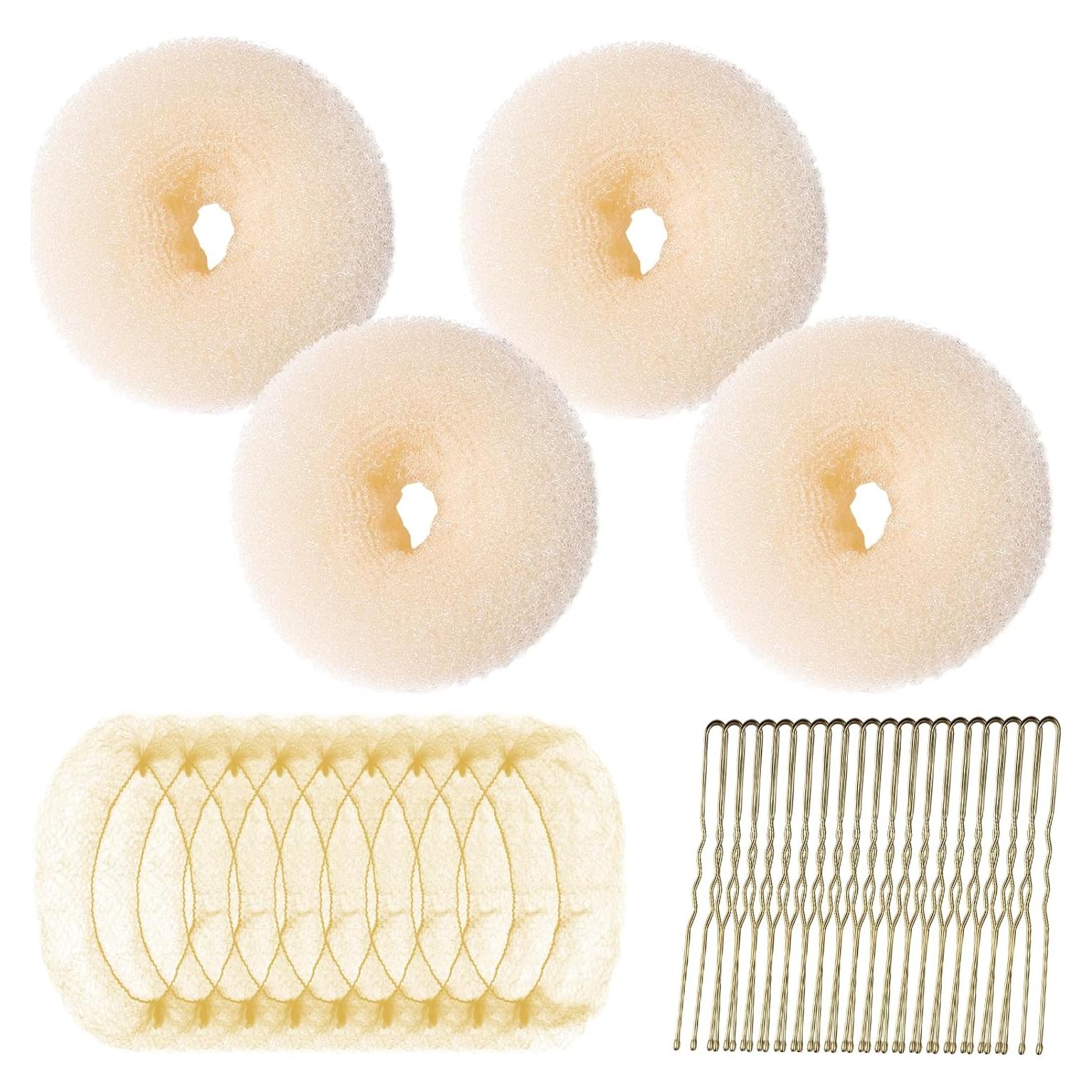 Kit de Hacer Moños Teenitor - 4 Piezas Medianas + Redes y Horquillas