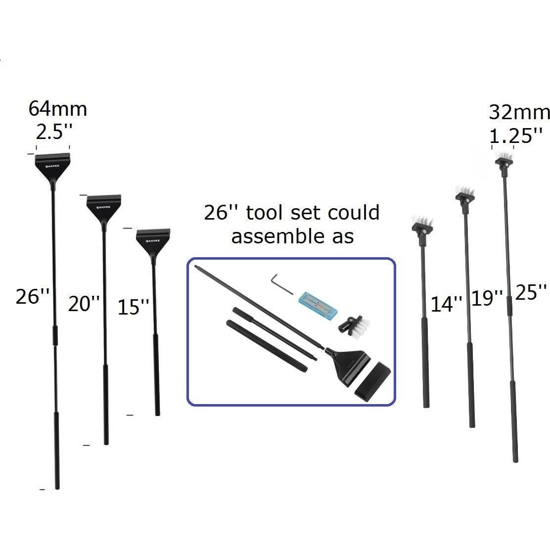 Limpiador de Acuario QANVEE 66 cm con 10 Cuchillas Inoxidable