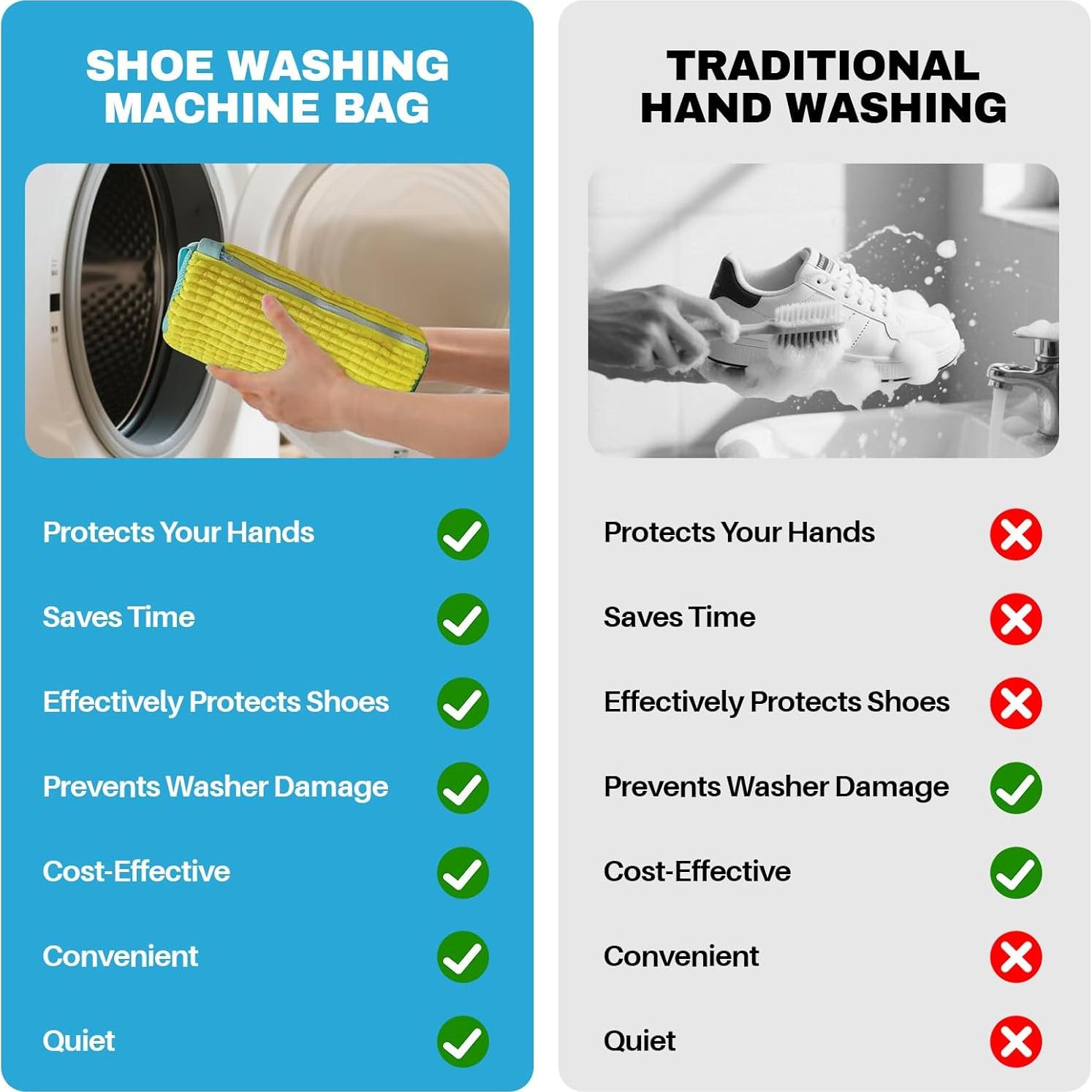 Bolsa de Lavado de Zapatos PACIFOO Amarilla 39x19x19cm